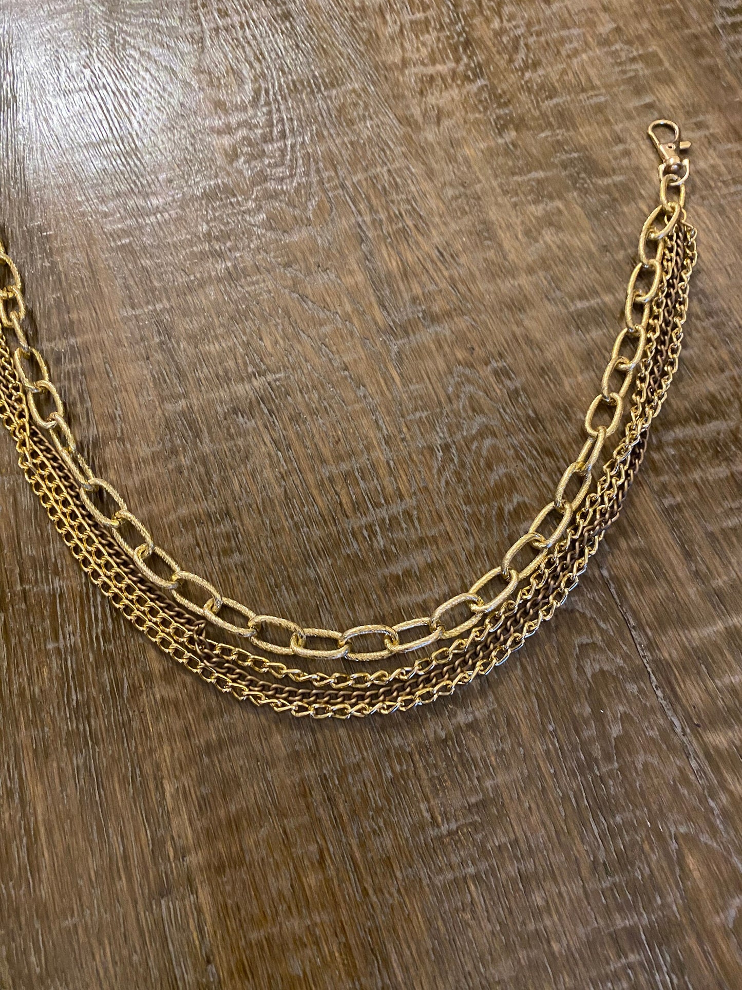 Gold Layered Jeans Chain,  Handmade to Measure