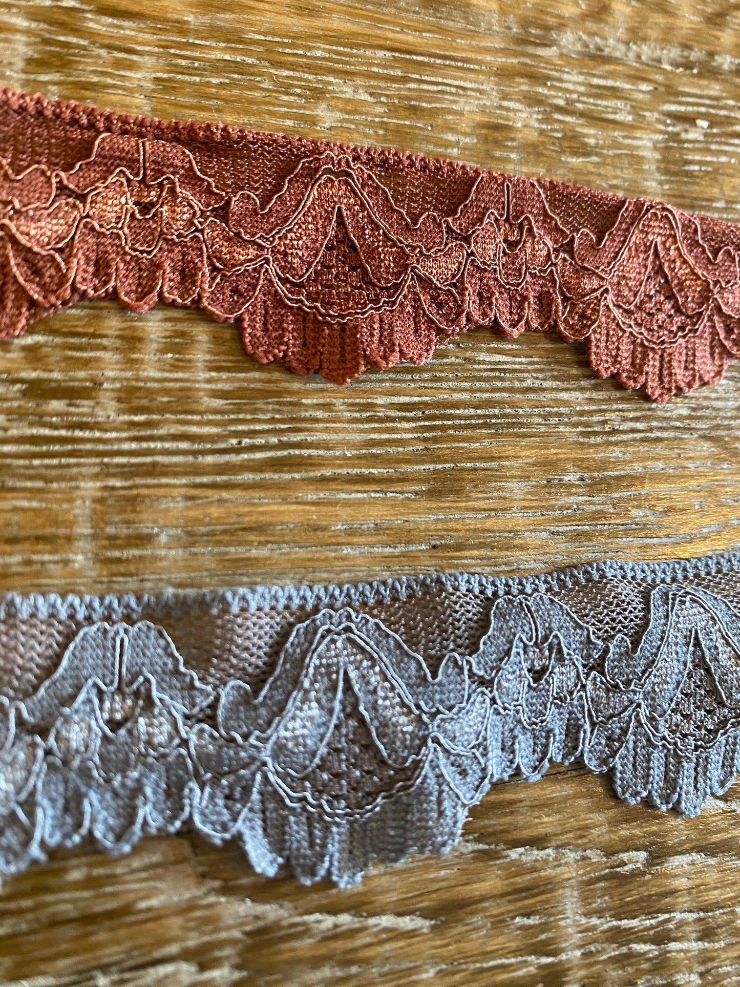 3cm Wide Stretch Lace, Rich Mauve, Steel Grey, Lingerie, Underwear, Clothing, Lace