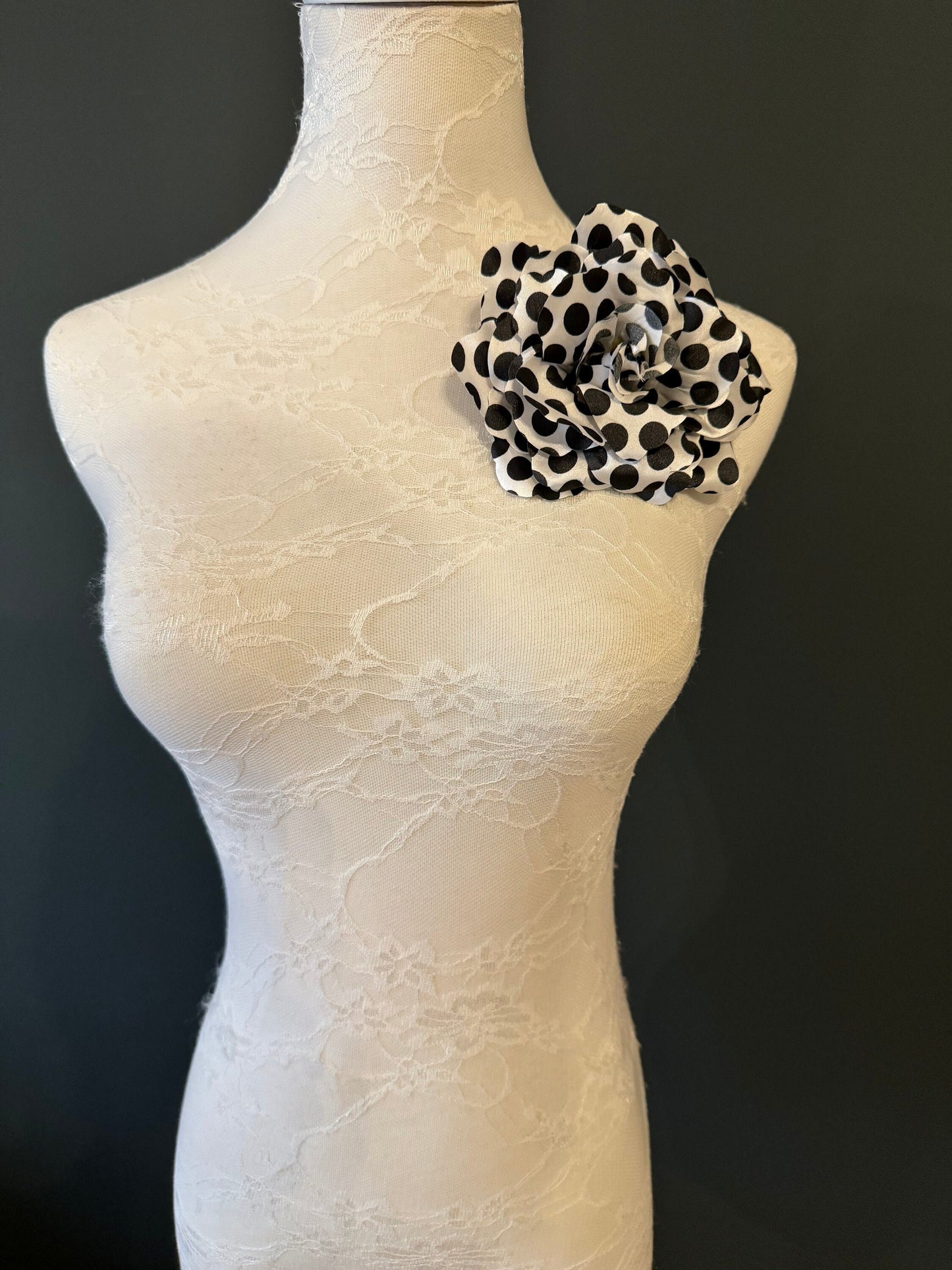 Large Corsage, Flower Corsage, Spotted Corsage, Flower, Accessory, Pin on, Fashion, Elegant, 5” Size