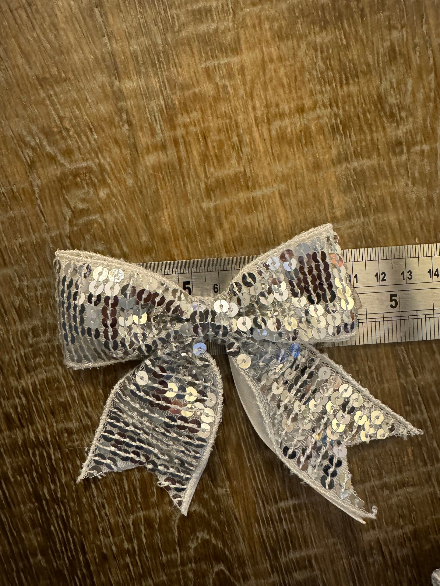 Handmade Sequin Bows, Sew On, Ribbon & Grosgrain Cream Bow