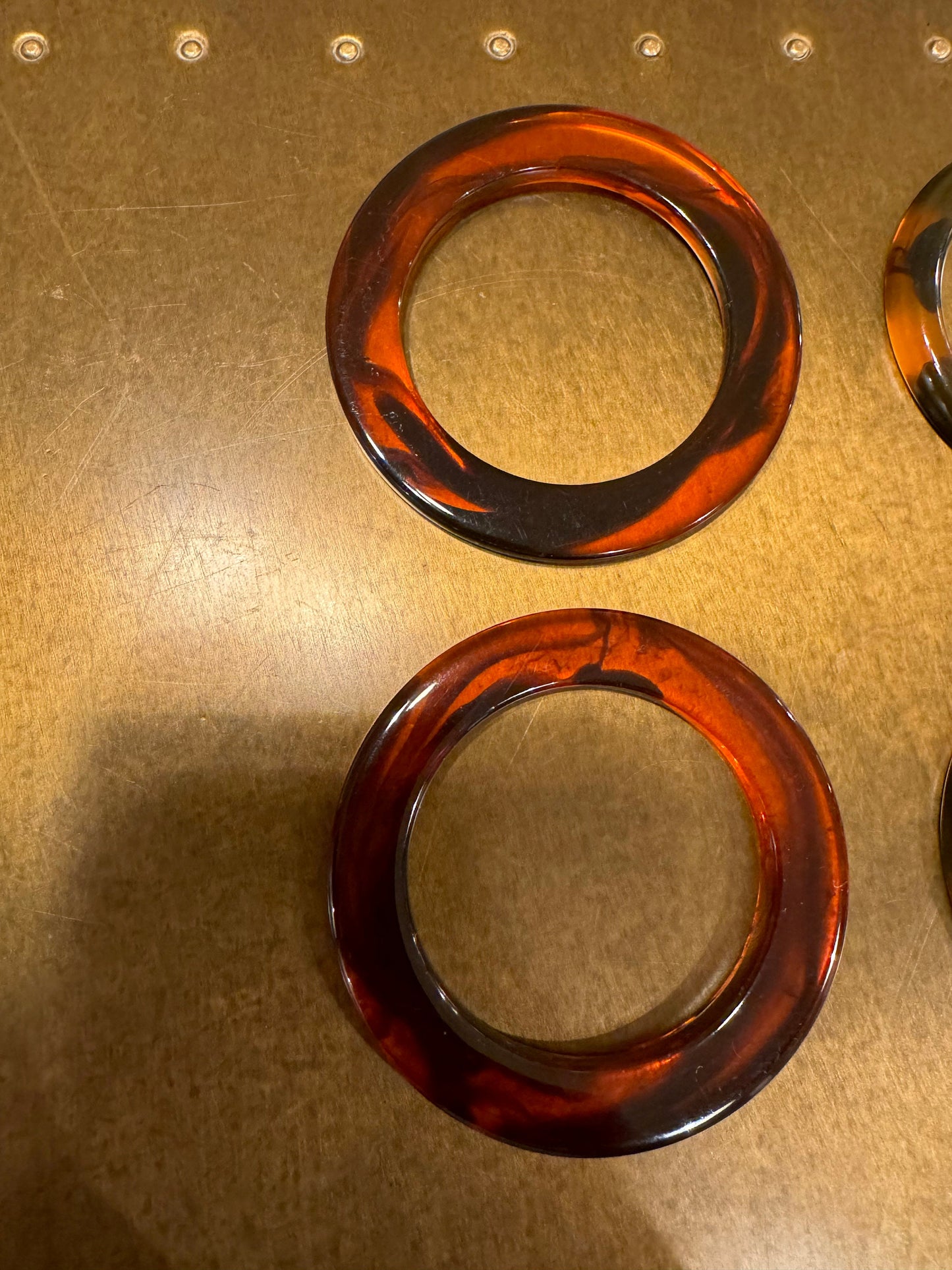 Tortoiseshell Rings, Flat Rings, Buckle, Bags, Belts, Swimwear, Brown Tortoiseshell Rings, 3 Sizes