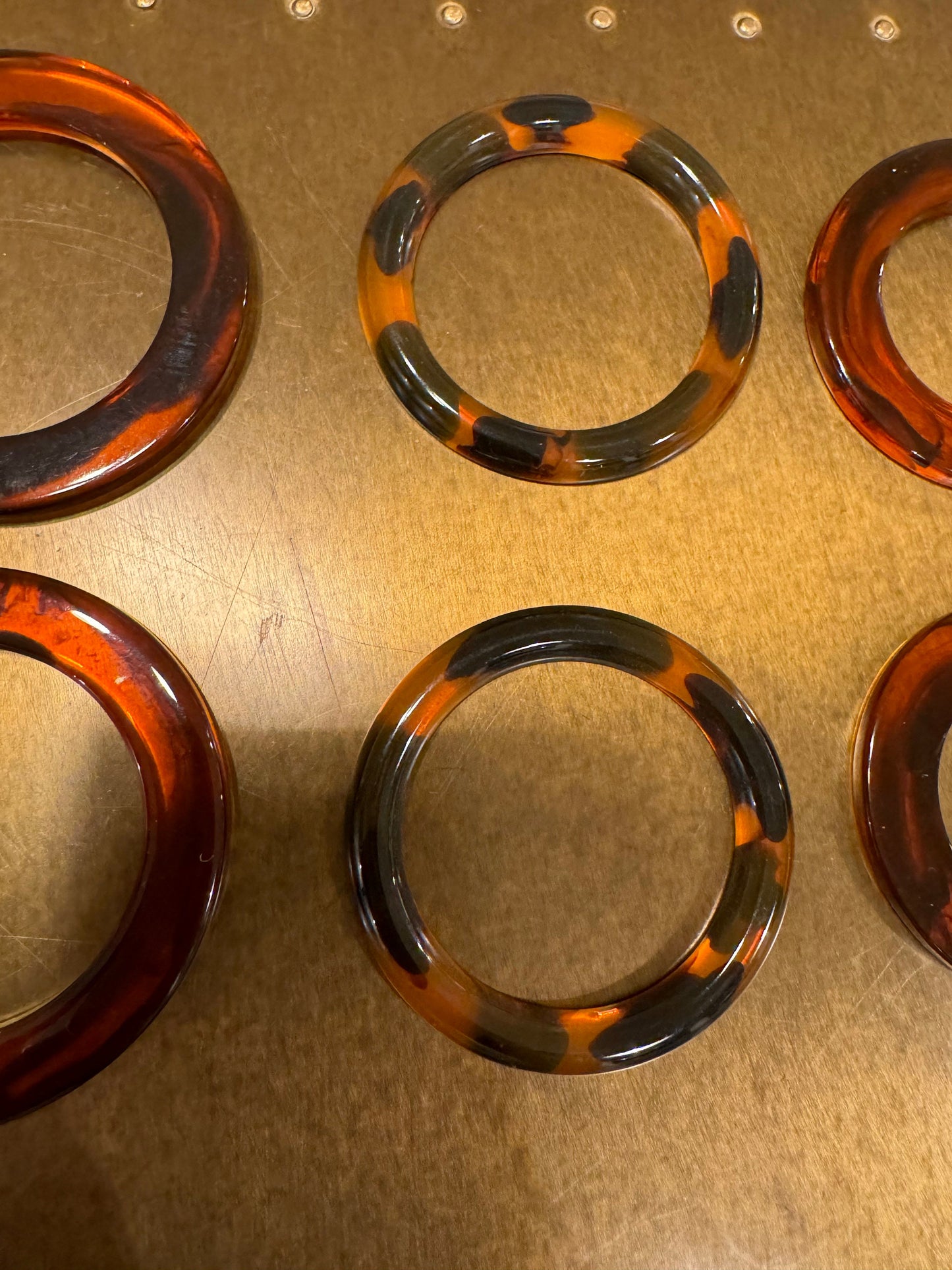Tortoiseshell Rings, Flat Rings, Buckle, Bags, Belts, Swimwear, Brown Tortoiseshell Rings, 3 Sizes