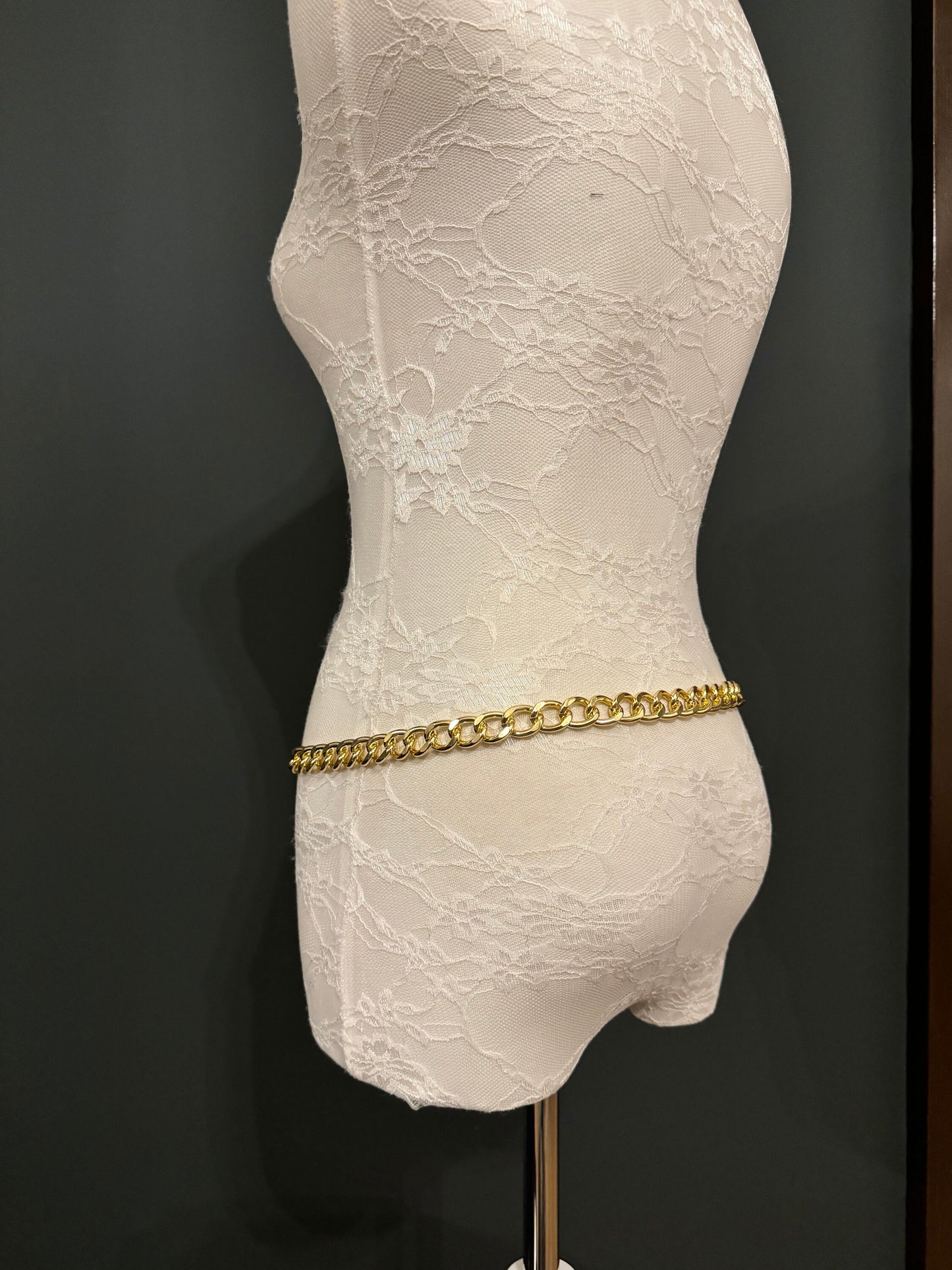 Gold Metal Chain Belt, Handmade to Measure 18–60 Inch Waist