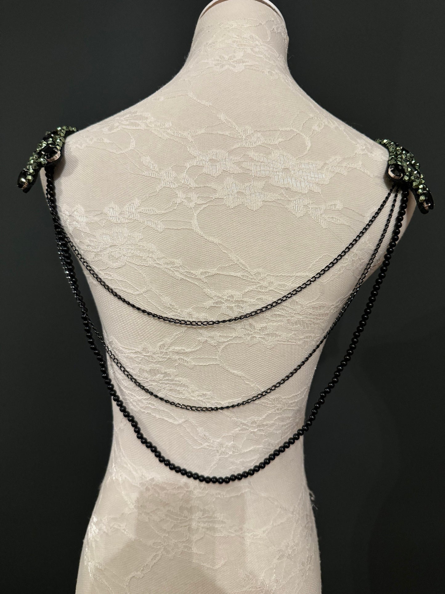 Beaded Shoulder Chain, Adjustable Body Jewelry