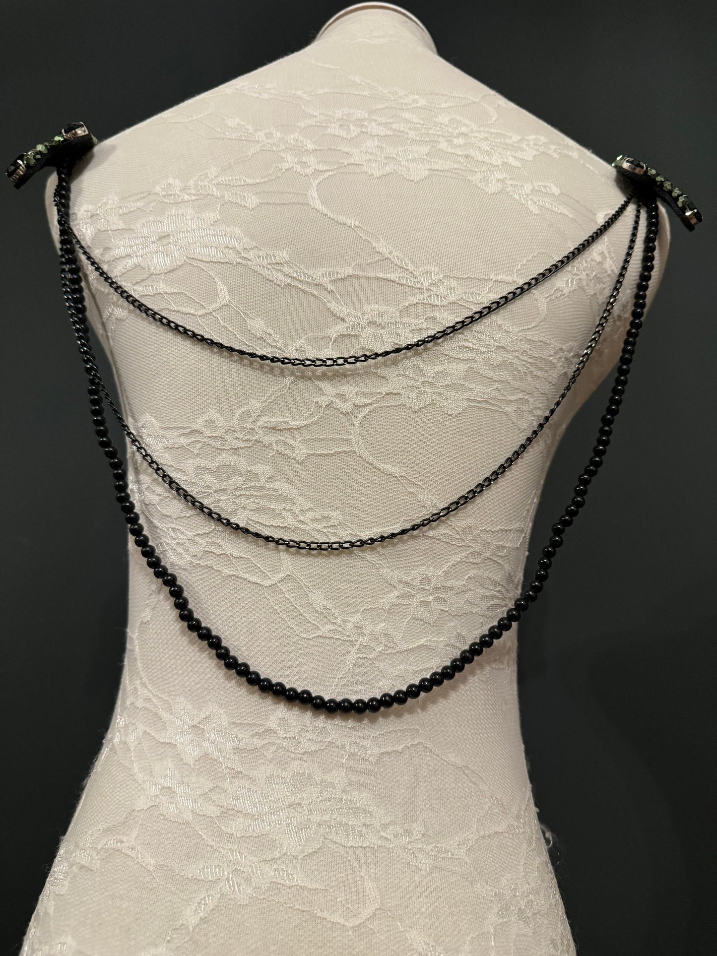 Beaded Shoulder Chain, Adjustable Body Jewelry