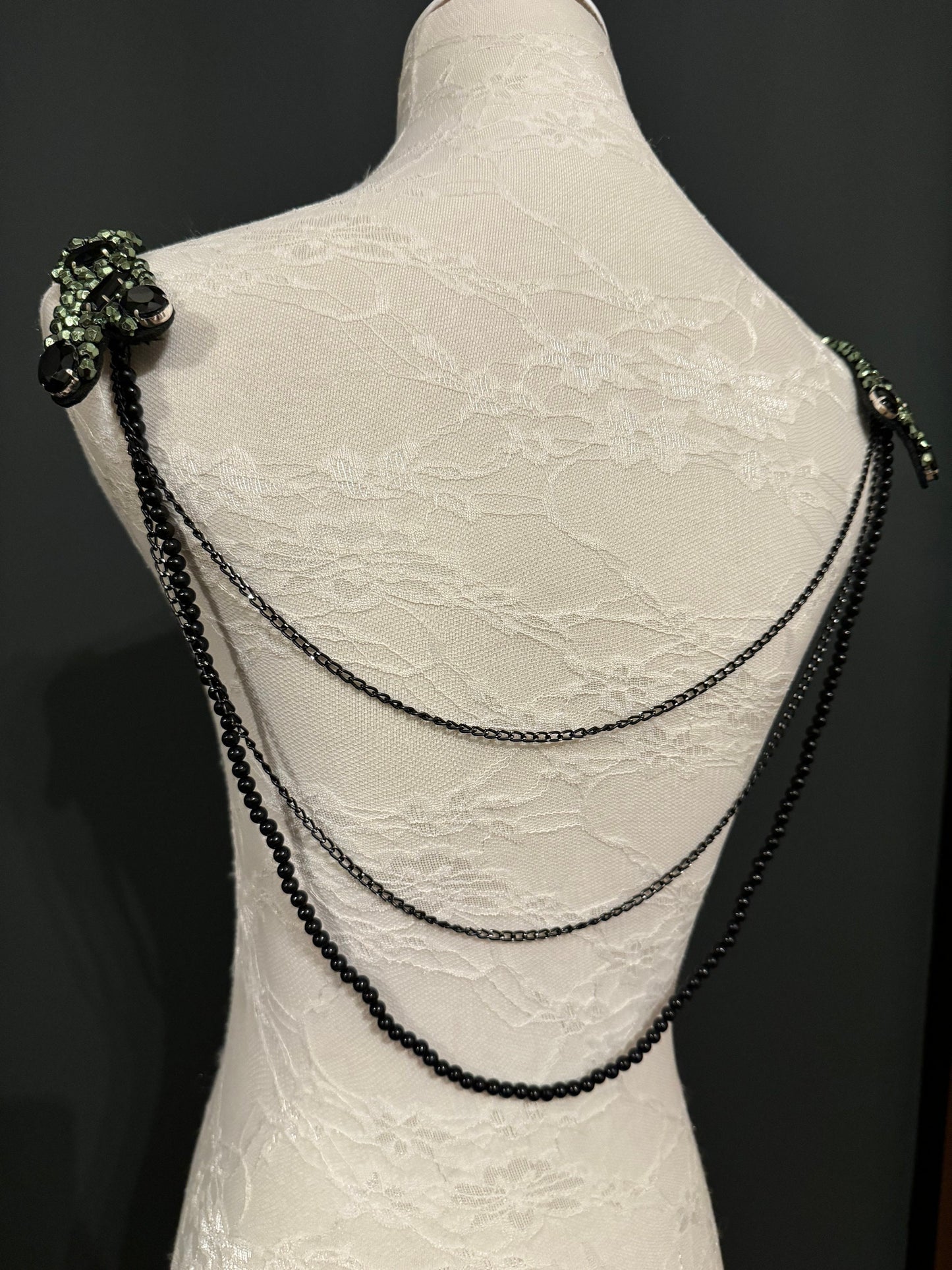 Beaded Shoulder Chain, Adjustable Body Jewelry