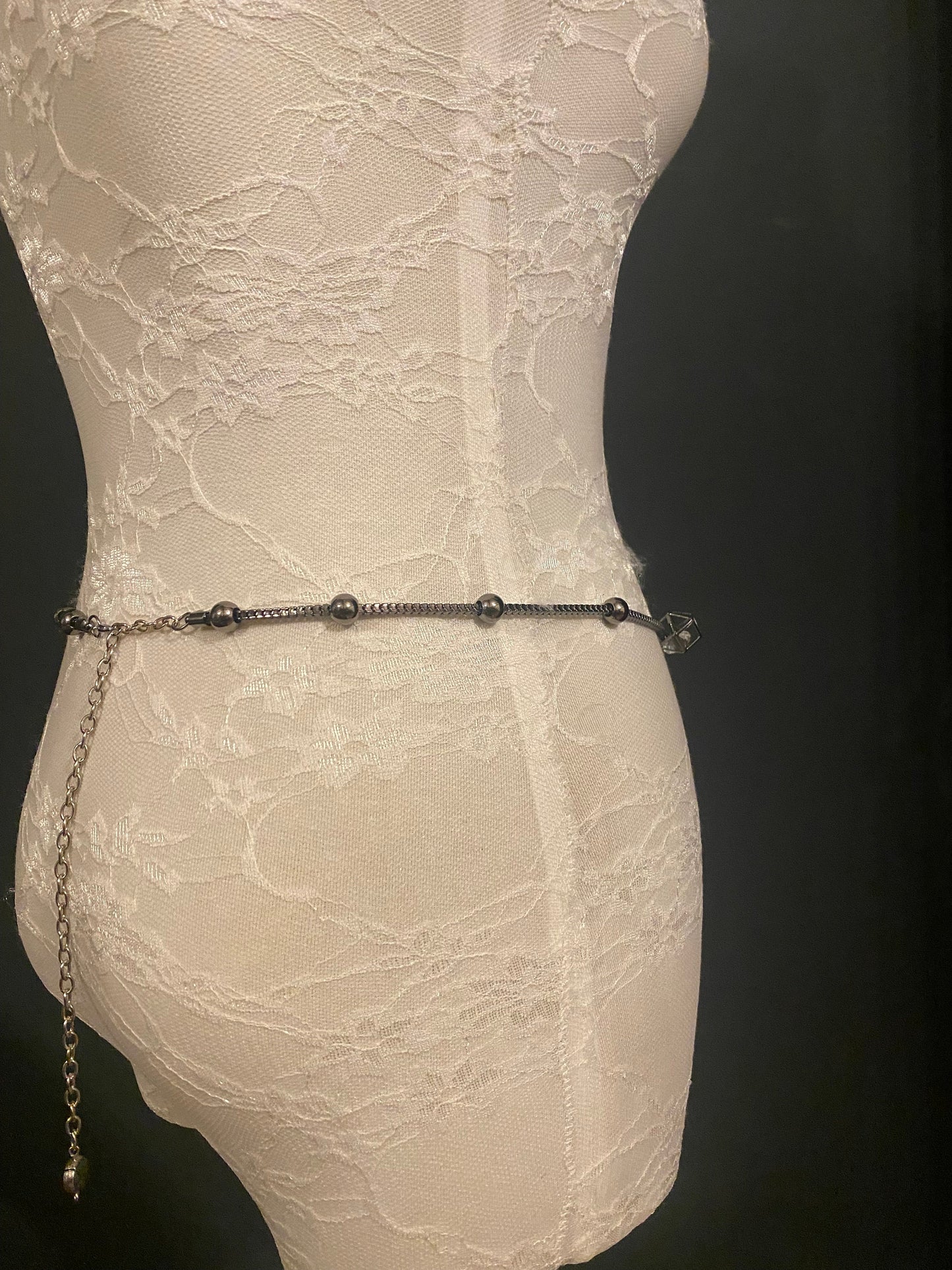 Gunmetal Chain Belt, Handmade to Measure 18–60 Inch Waist