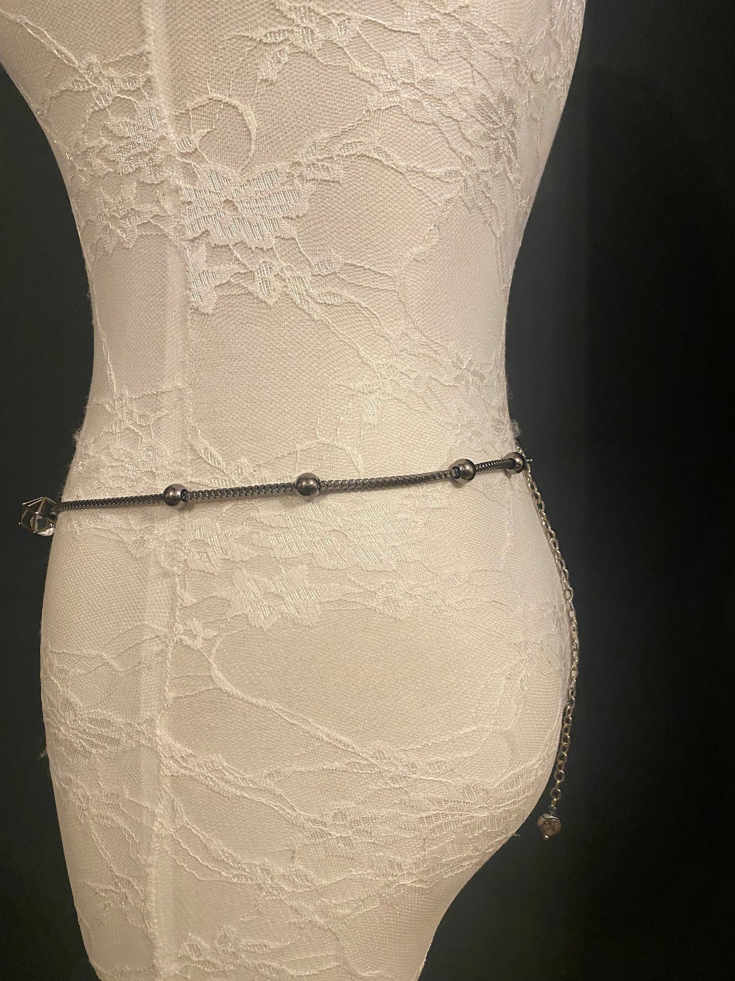 Gunmetal Chain Belt, Handmade to Measure 18–60 Inch Waist