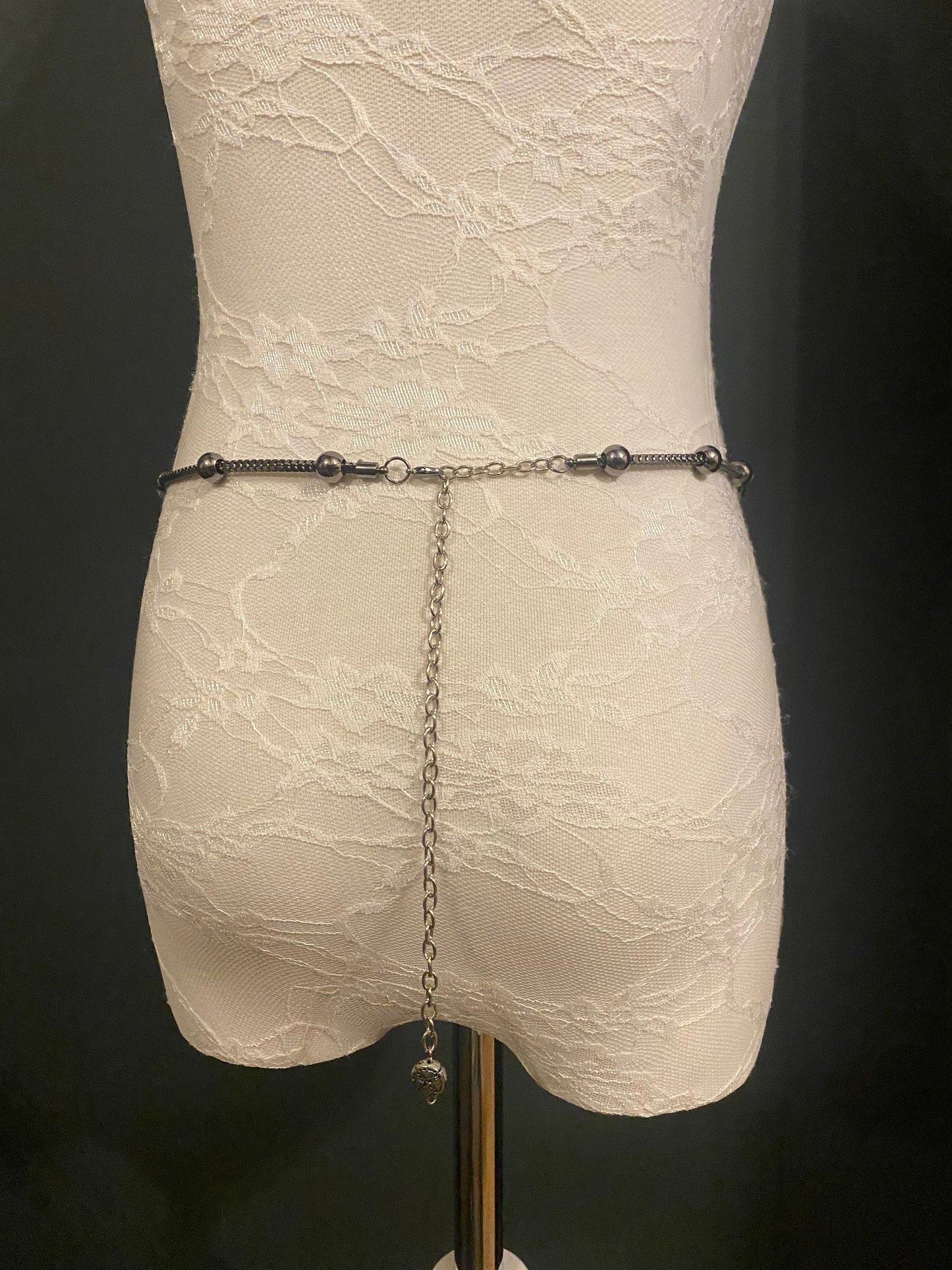 Gunmetal Chain Belt, Handmade to Measure 18–60 Inch Waist