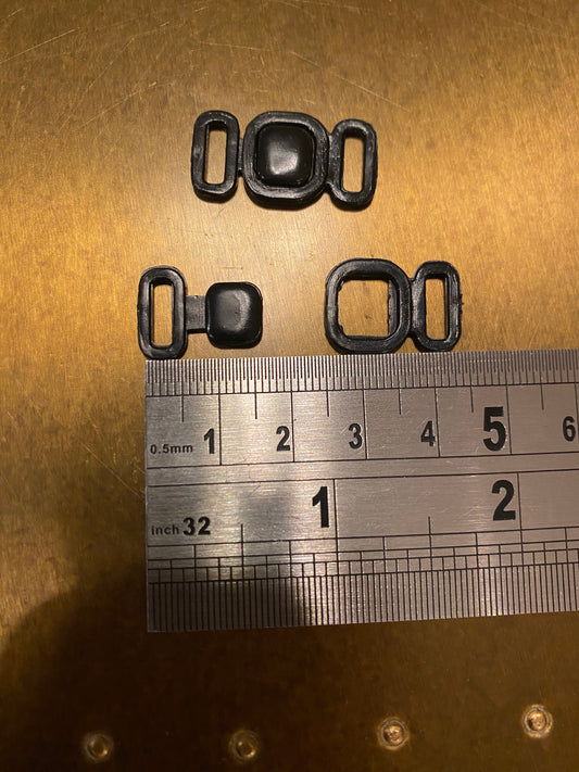 4pcs, Clasp, 2 part Clasp, White, Black, Swimwear, Buckle, Bikini, Belt, Craft