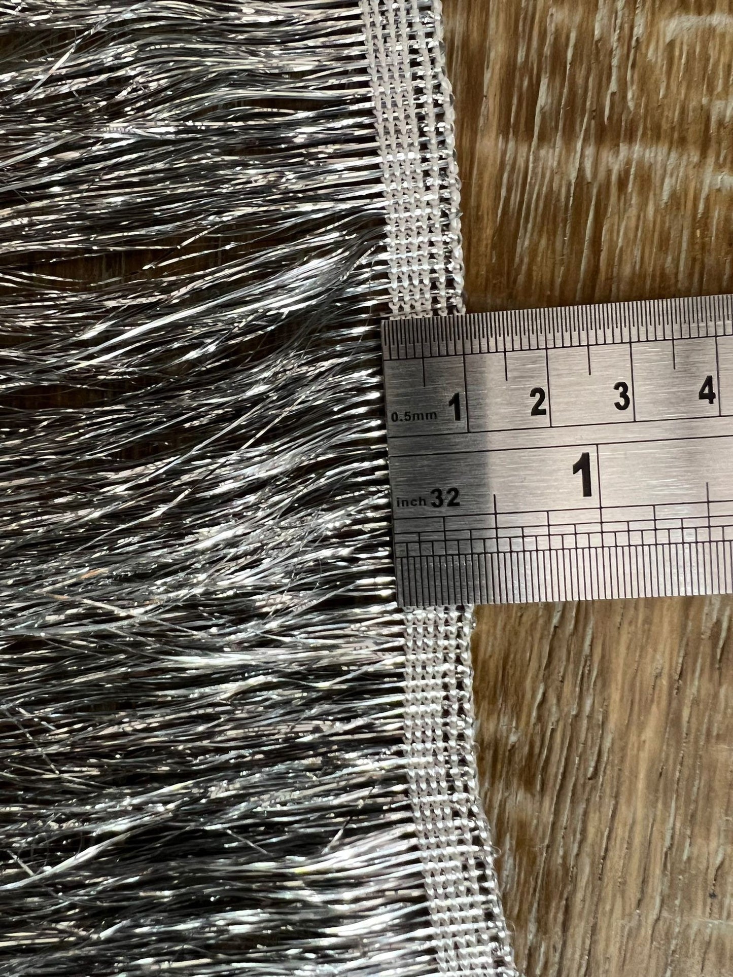 Silver Fringe Trim, 8" Wide, Dance Costume Accessory