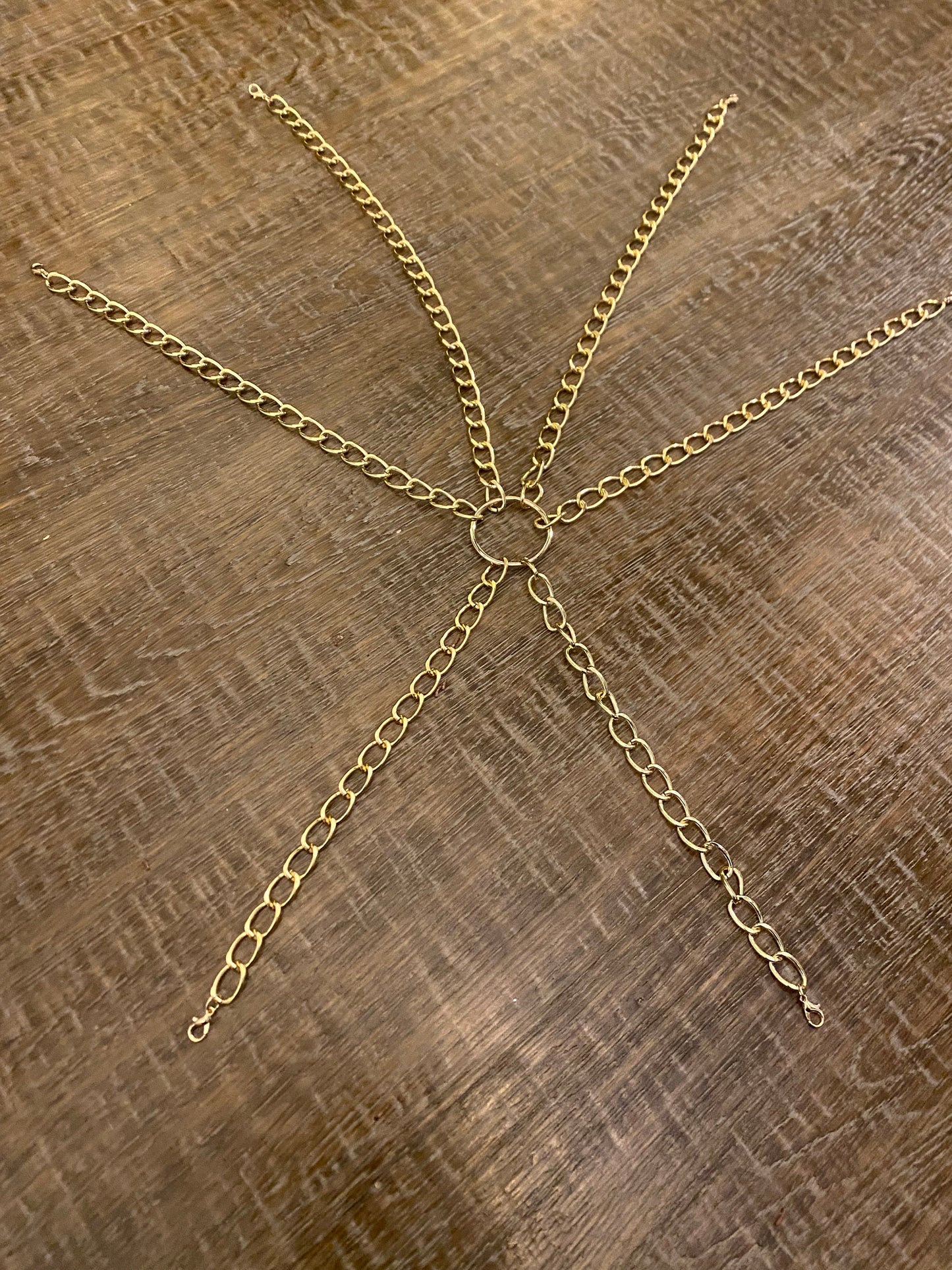 Gold Ring Body Chain, Festival Costume Accessory