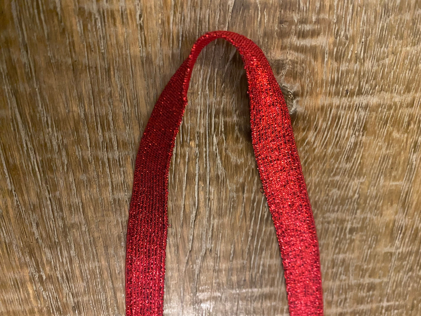 2cm Red Lurex Knitted Elastic, FAN Design, UK Made