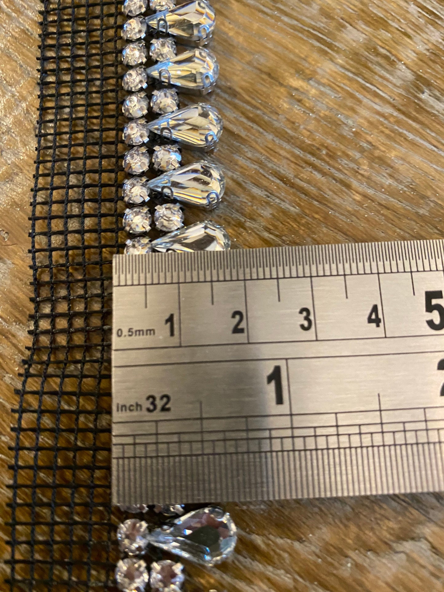 Teardrop Rhinestone Jewel Trimming Tape, Sewing, Costumes