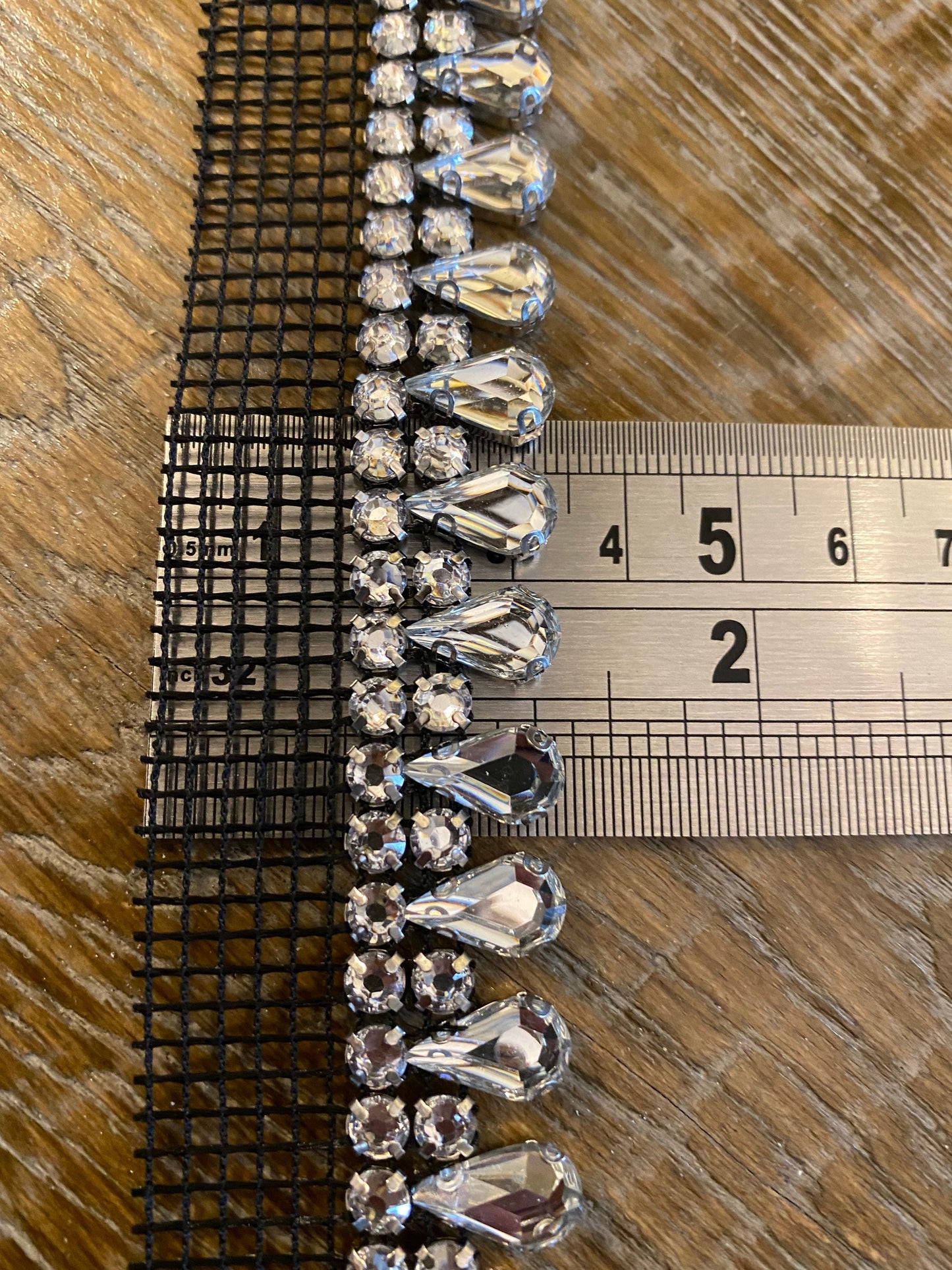 Teardrop Rhinestone Jewel Trimming Tape, Sewing, Costumes