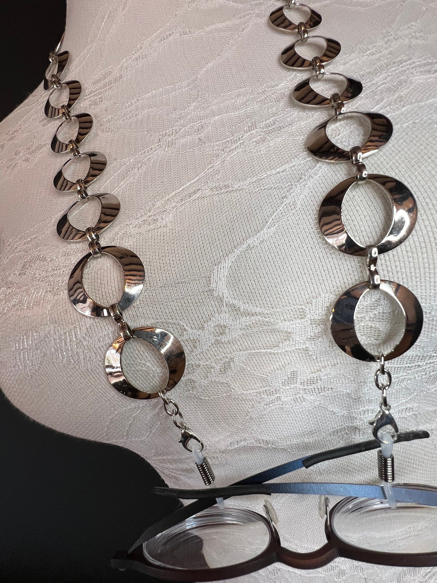 Glasses chain, Spectacles Chain, Ring  glasses chain, silver, gold, men’s, ladies, children’s, handmade