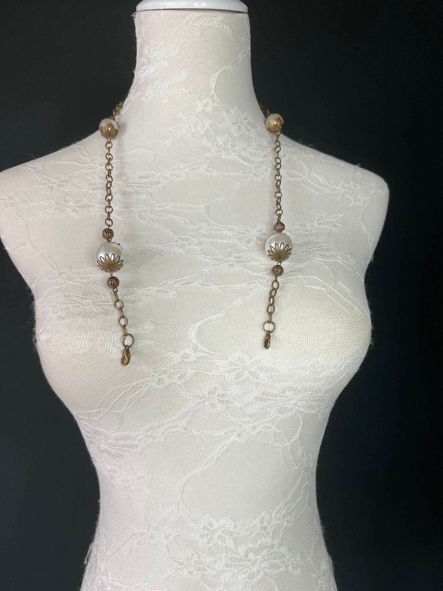 Handmade Beaded Pearl Glasses Chain, Unisex Spectacle Cord
