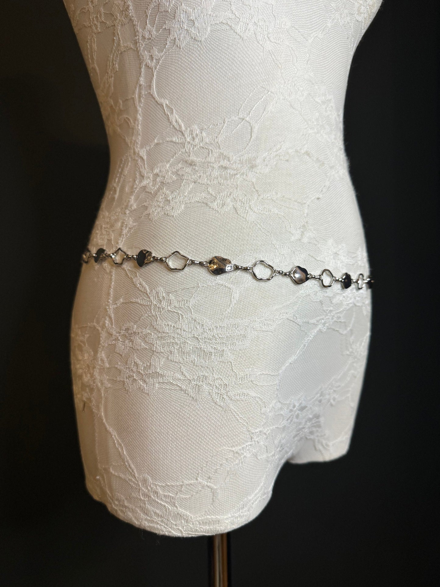 X-long Belt, Silver Hammered Metal Ring Belt, Teen Sizes, Size 18”-60”, Fan Design, Fan Collection, Gift belt, Fashion Accessory, Swimwear