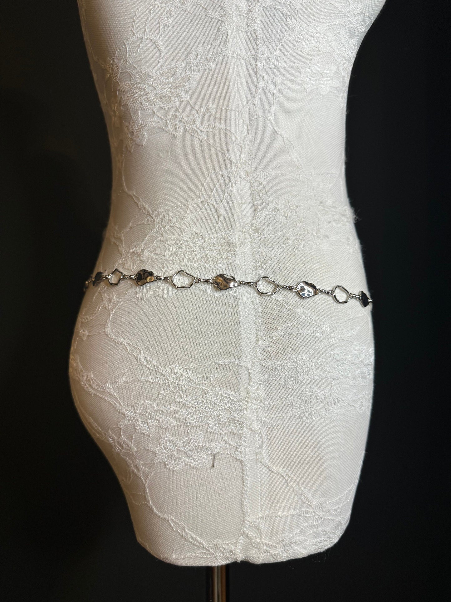 X-long Belt, Silver Hammered Metal Ring Belt, Teen Sizes, Size 18”-60”, Fan Design, Fan Collection, Gift belt, Fashion Accessory, Swimwear