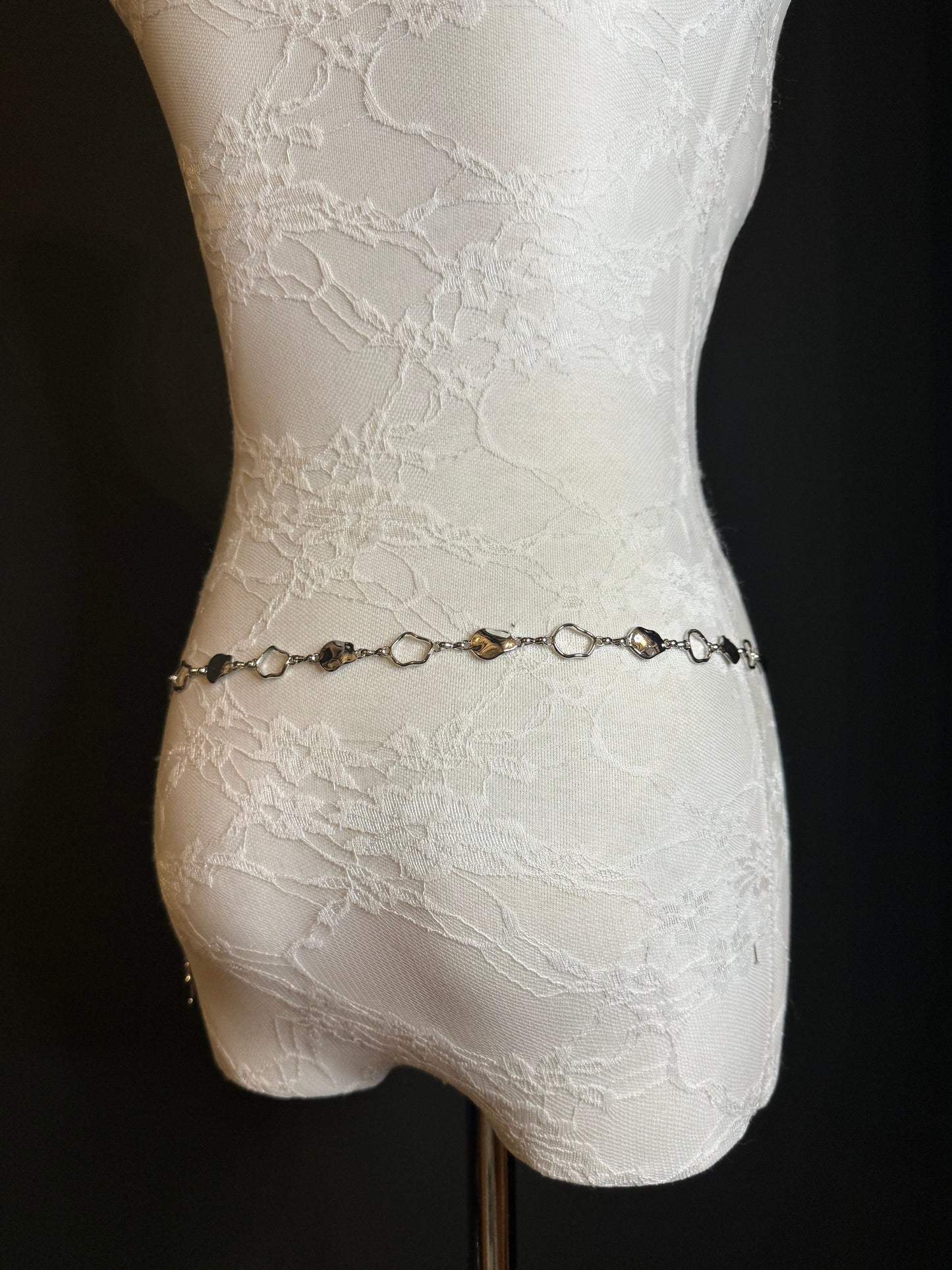 X-long Belt, Silver Hammered Metal Ring Belt, Teen Sizes, Size 18”-60”, Fan Design, Fan Collection, Gift belt, Fashion Accessory, Swimwear