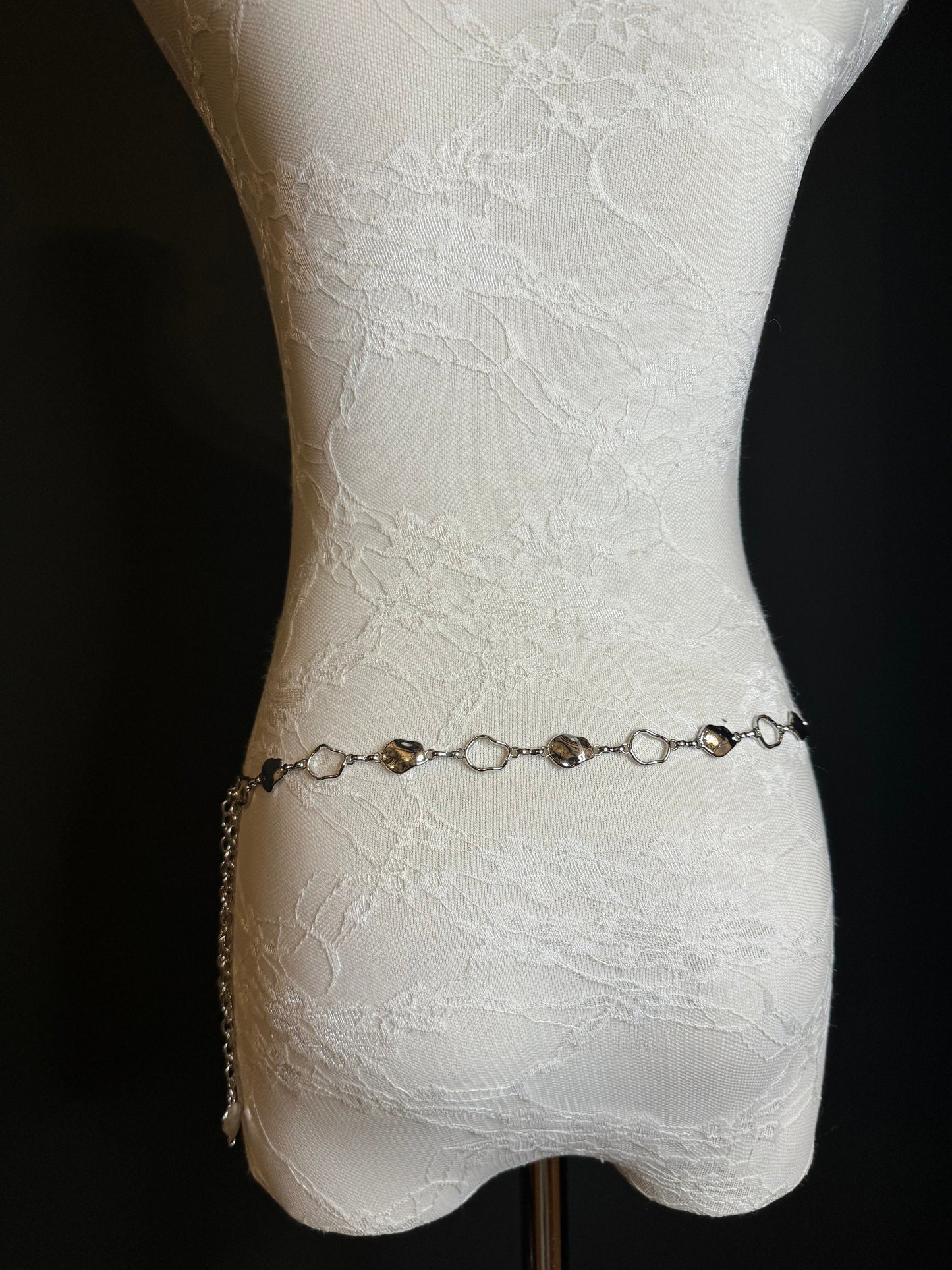 X-long Belt, Silver Hammered Metal Ring Belt, Teen Sizes, Size 18”-60”, Fan Design, Fan Collection, Gift belt, Fashion Accessory, Swimwear