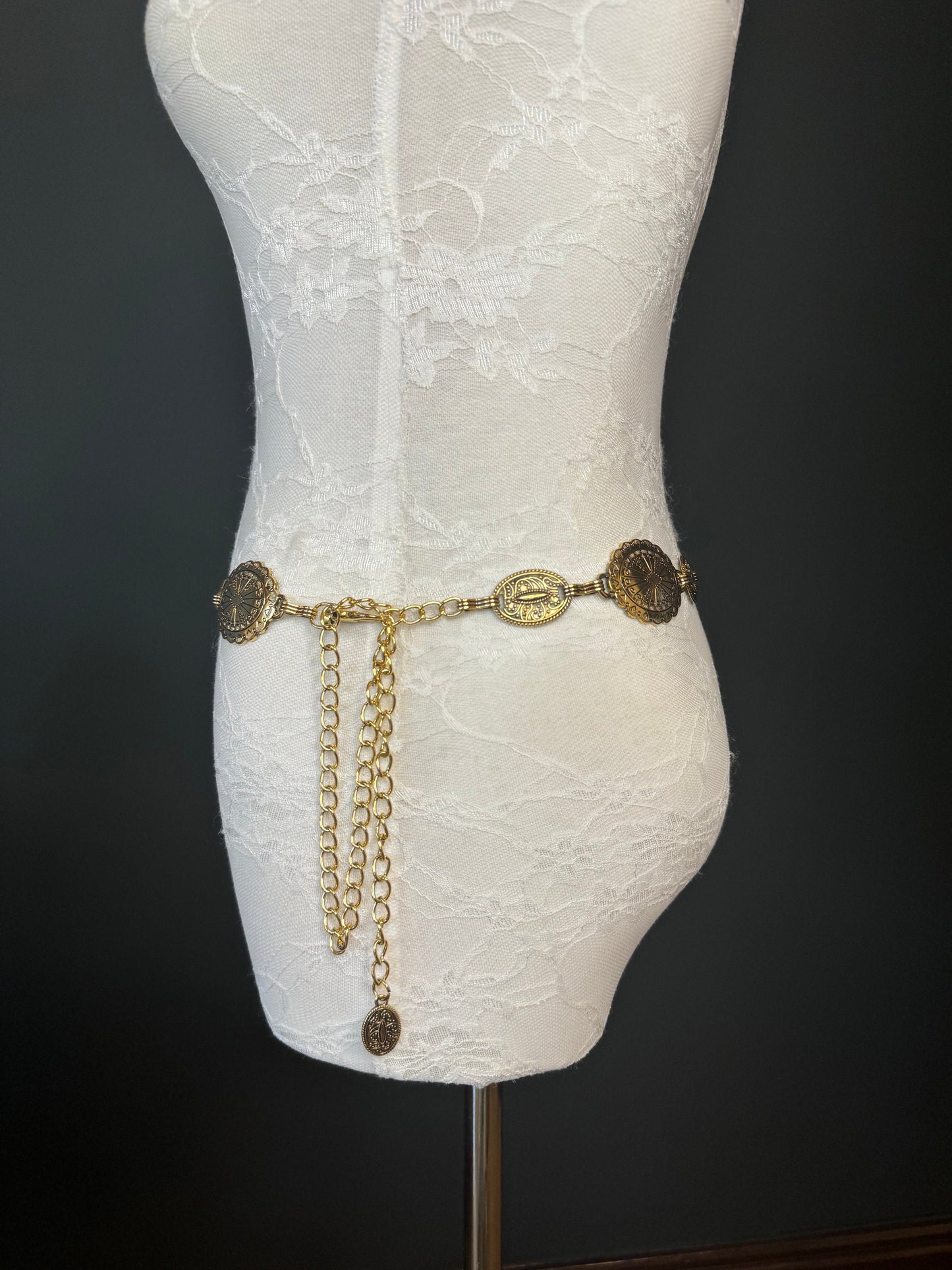X-long Antique Brass Disc Belt, Silver, Metal Disc Belt, Teen Sizes, Size 18”-60”, FAN Design, FAN Collection, Fashion Accessory, Gift