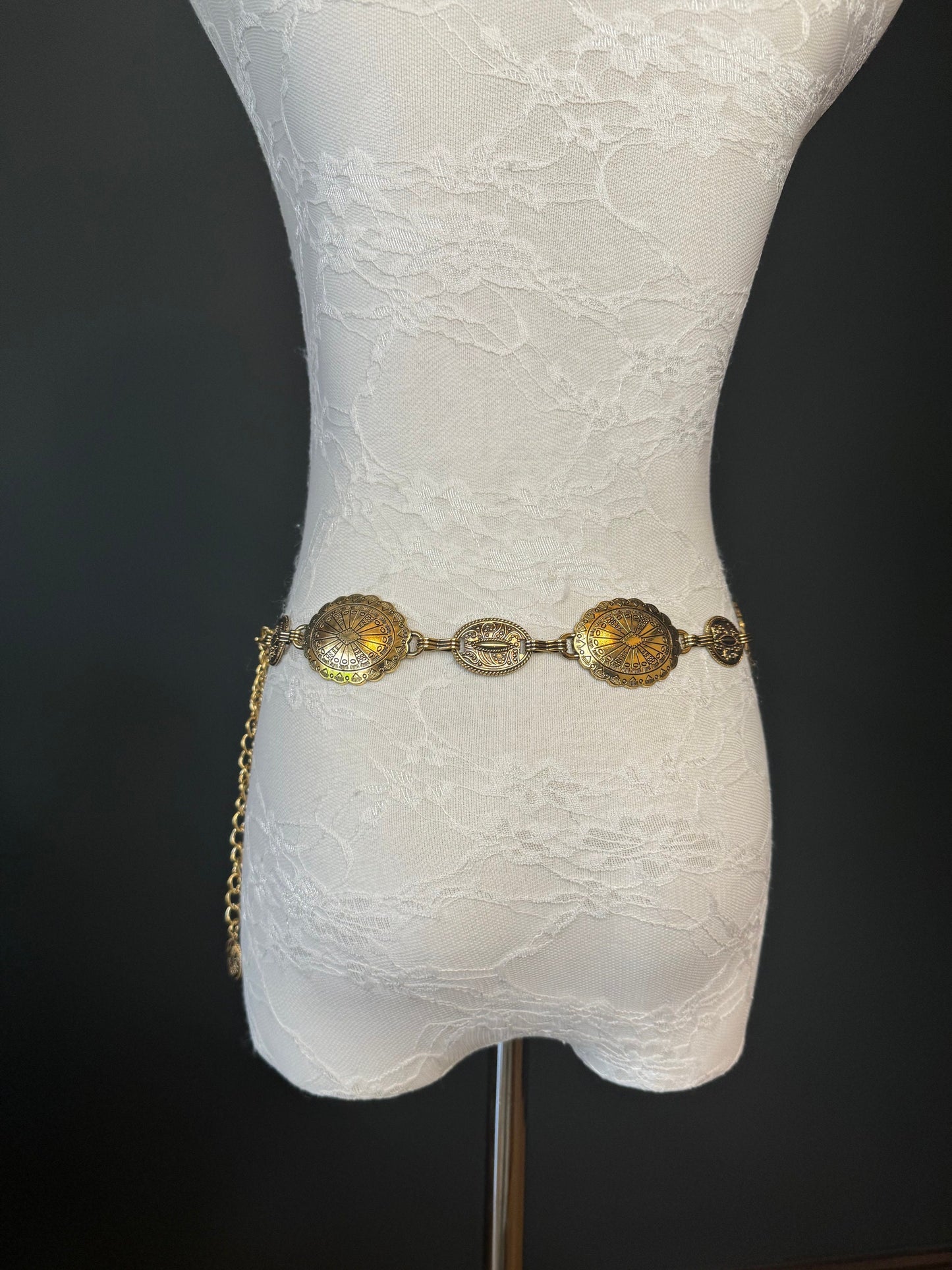 X-long Antique Brass Disc Belt, Silver, Metal Disc Belt, Teen Sizes, Size 18”-60”, FAN Design, FAN Collection, Fashion Accessory, Gift