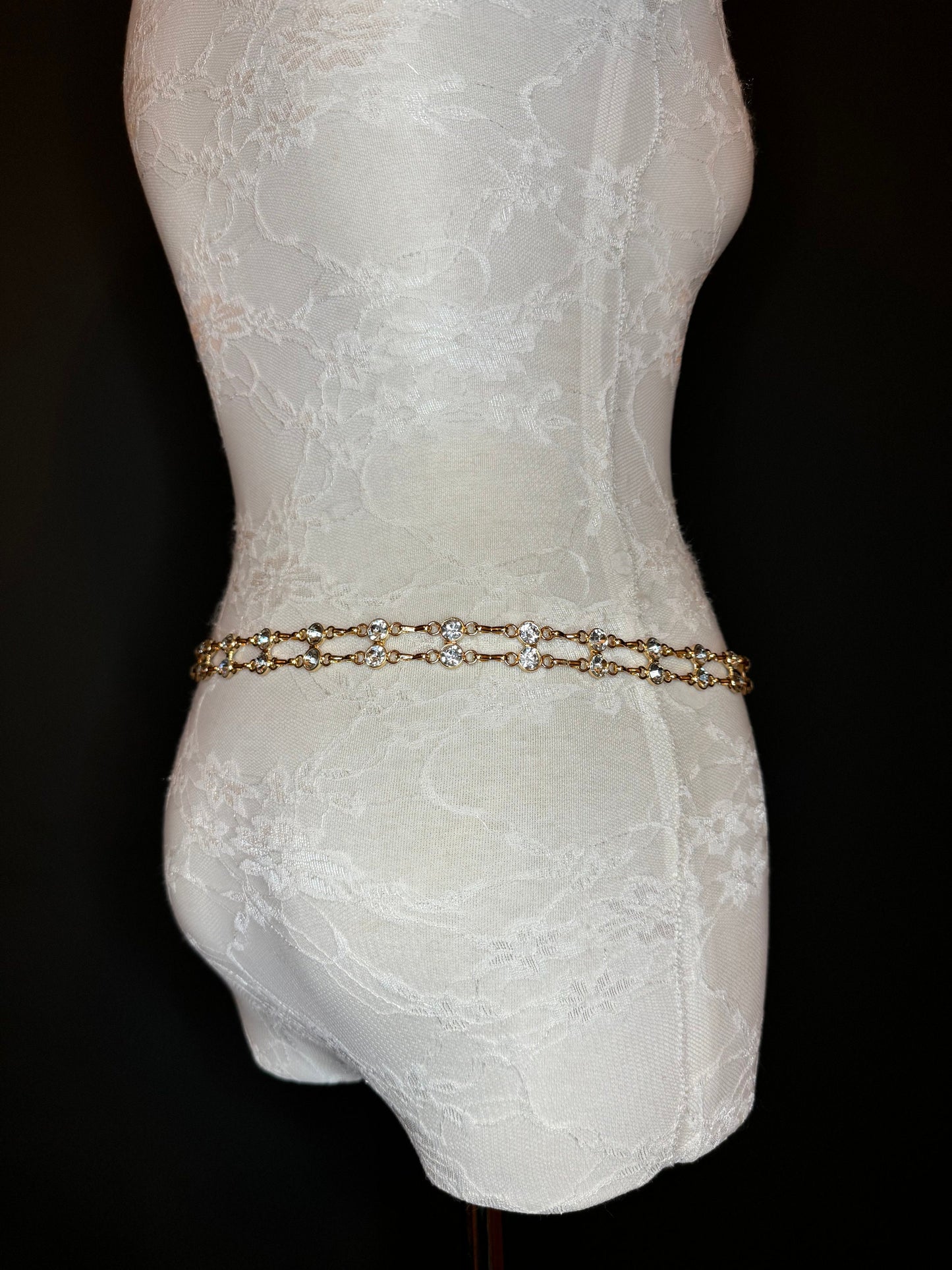 X-Long Belt, Jewel Rhinestone Belt, Chain Belt, Vintage Style Belt, Diamante Belt, Fashion Belt, Gift, Quality Belt, Elegant, Swimwear Belt