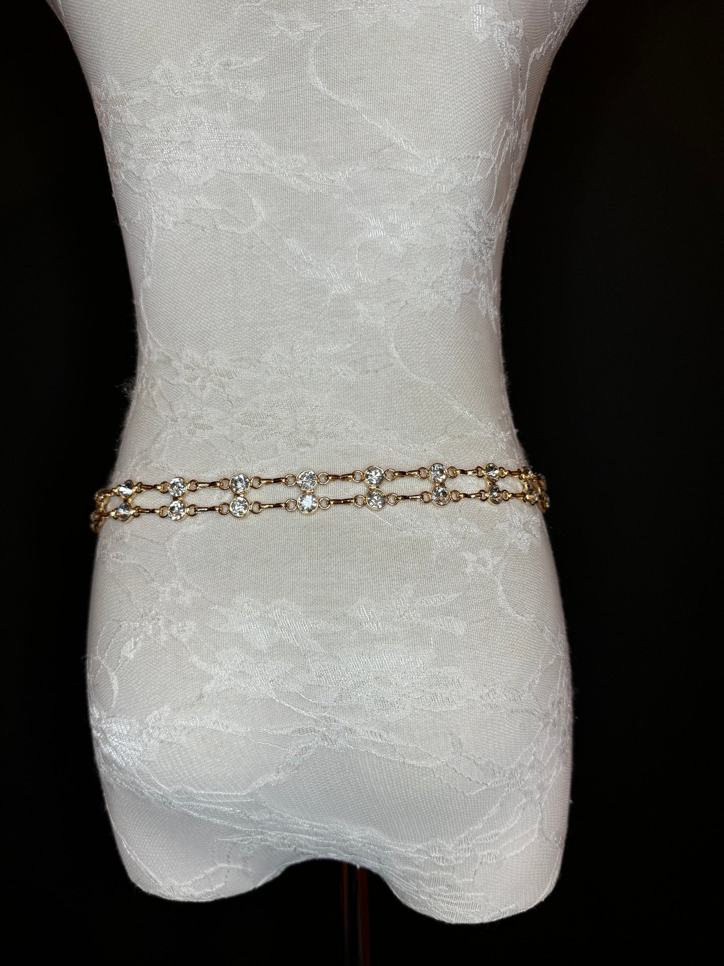 X-Long Belt, Jewel Rhinestone Belt, Chain Belt, Vintage Style Belt, Diamante Belt, Fashion Belt, Gift, Quality Belt, Elegant, Swimwear Belt