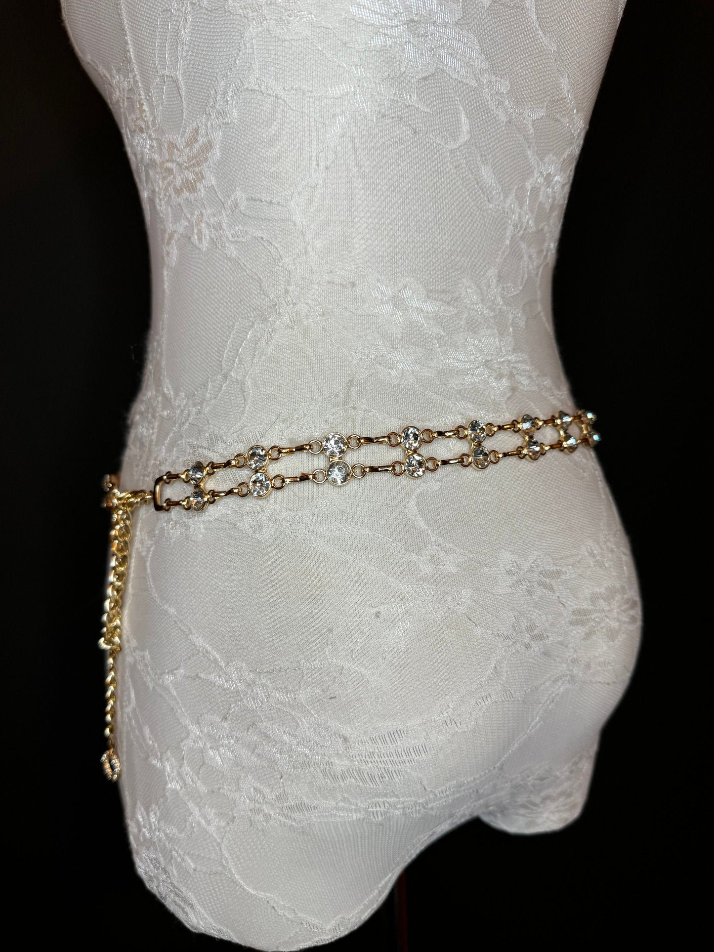 X-Long Belt, Jewel Rhinestone Belt, Chain Belt, Vintage Style Belt, Diamante Belt, Fashion Belt, Gift, Quality Belt, Elegant, Swimwear Belt