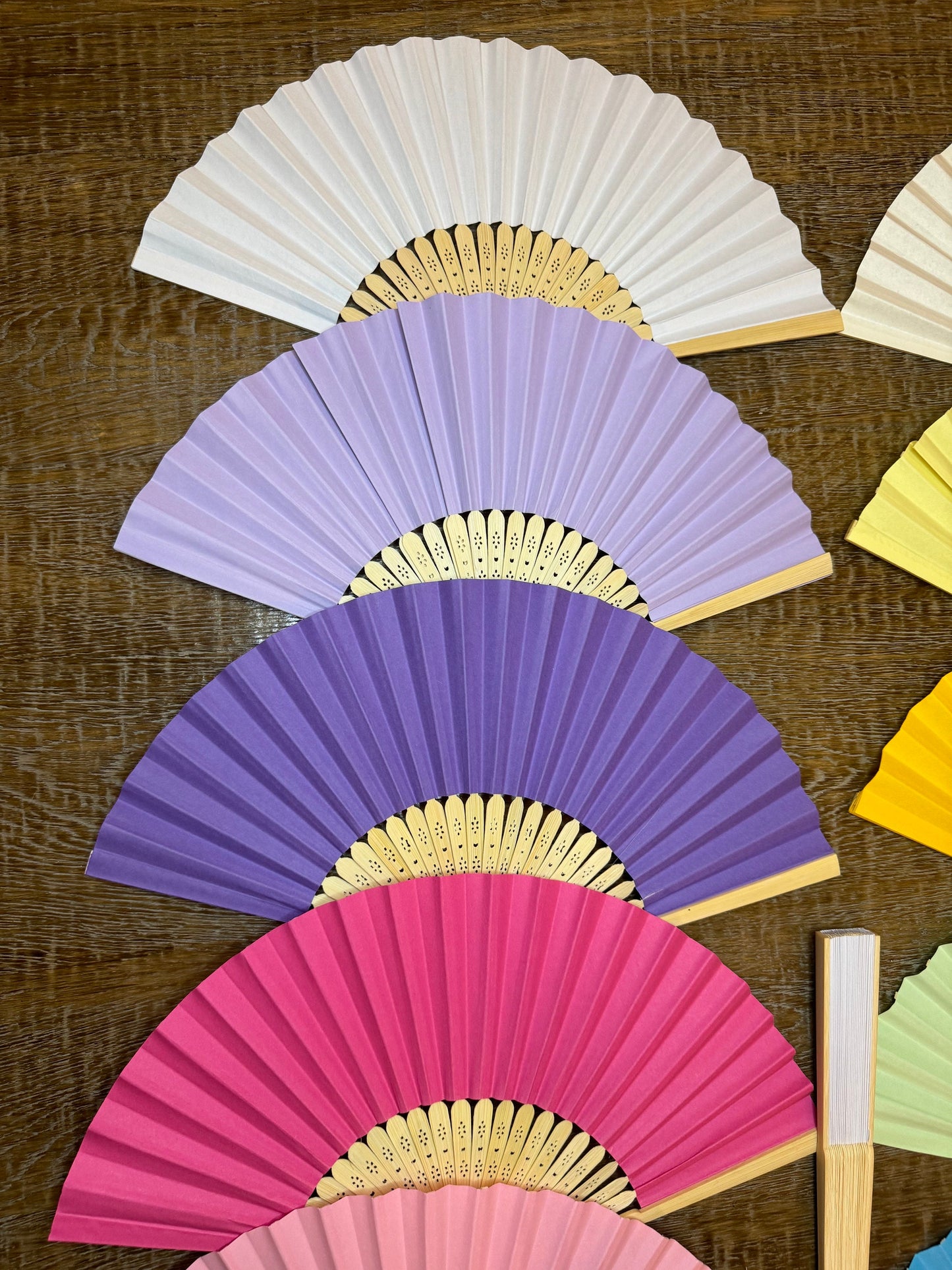 Wedding Hand Fan, Paper Fan, Wedding Favour, Guest Favour, Baby Shower, 12 Colours, 15” Wide, 8”x3/4”, Gift, Summer, Festivals