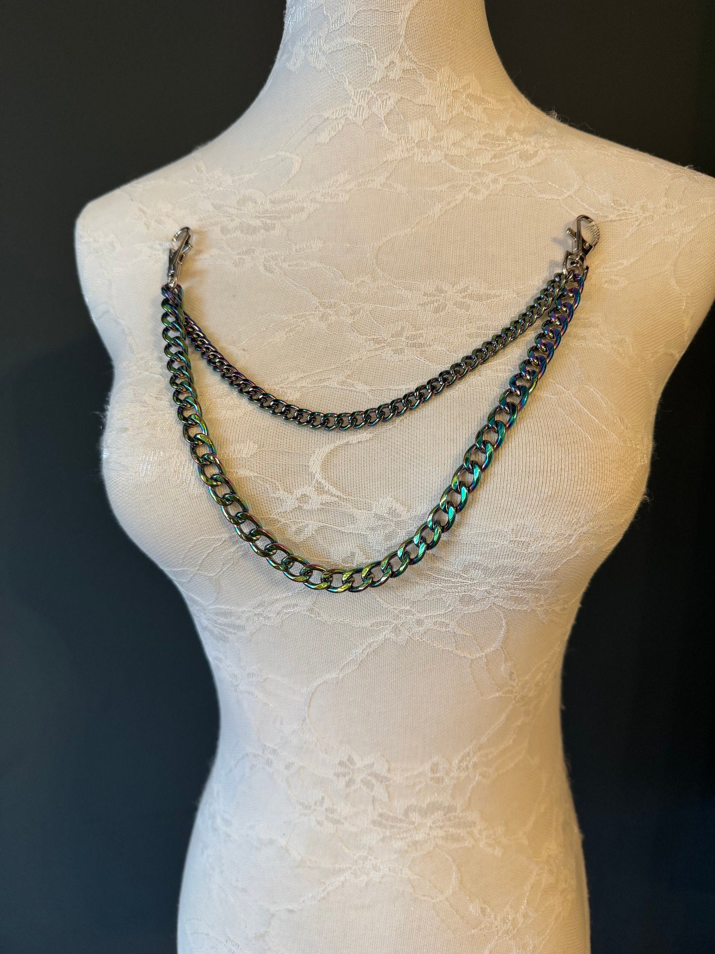 Multicolour Layered Jeans Chains, Street Fashion, Hip Hop, 6 size selection, 2 Layers, Festival, Body Chain, Bag Chain, Accessory,FAN Design