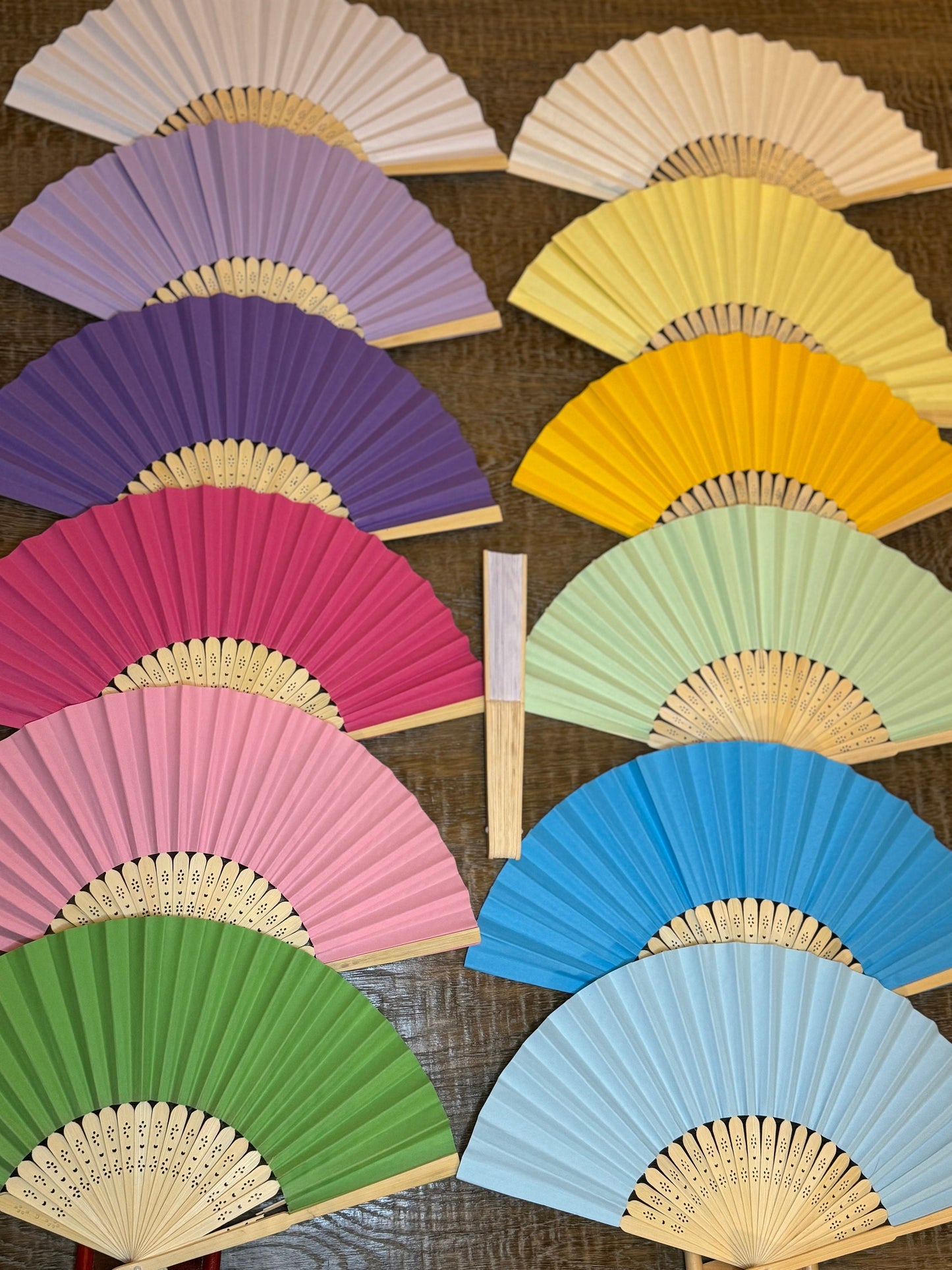 Wedding Hand Fan, Paper Fan, Wedding Favour, Guest Favour, Baby Shower, 12 Colours, 15” Wide, 8”x3/4”, Gift, Summer, Festivals