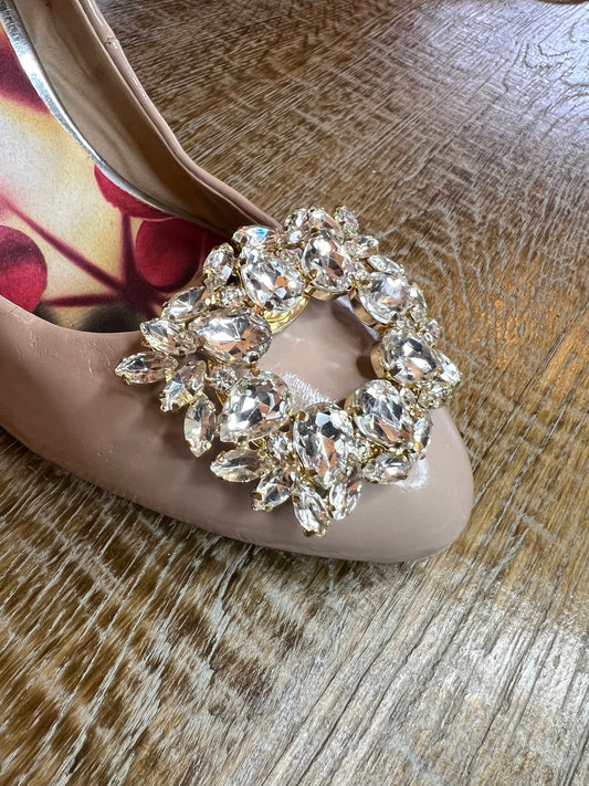 Rhinestone Shoe Clip, Bag Clip, Bridal, Bridesmaid, Party Gold