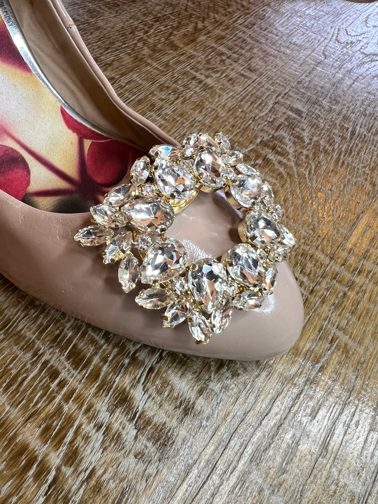 Rhinestone Shoe Clip, Bag Clip, Bridal, Bridesmaid, Party Gold