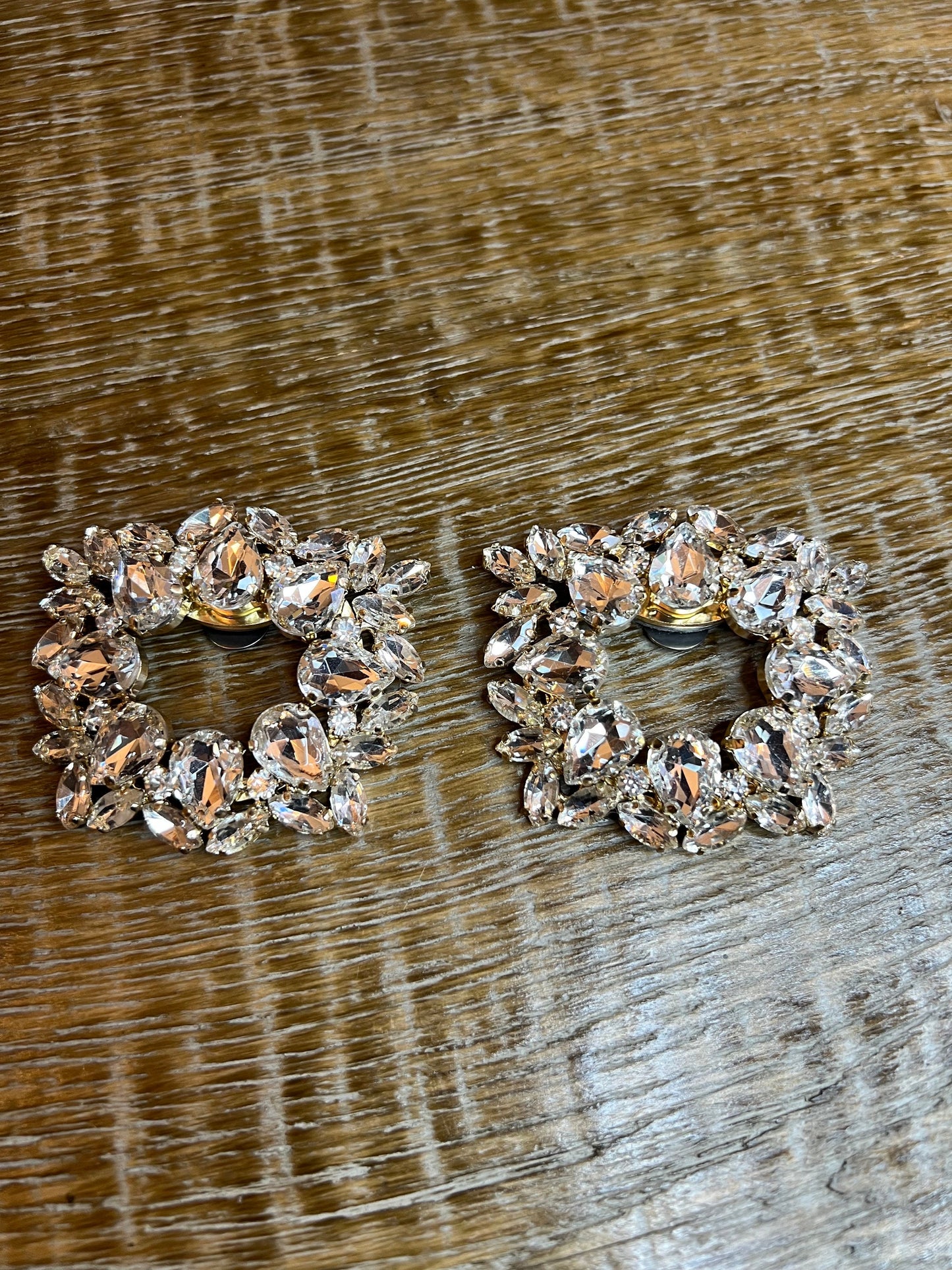Rhinestone Shoe Clip, Bag Clip, Bridal, Bridesmaid, Party Gold