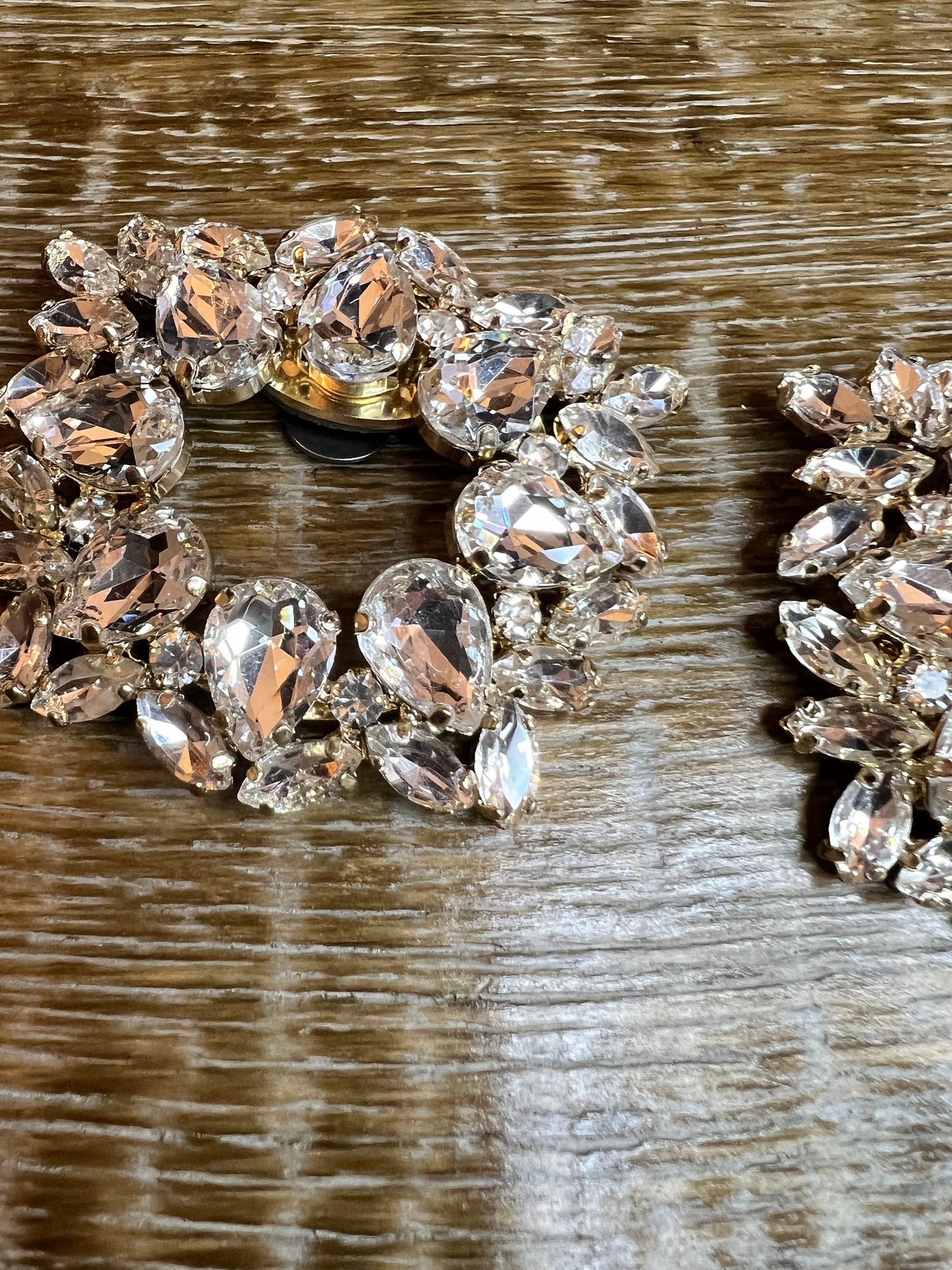 Rhinestone Shoe Clip, Bag Clip, Bridal, Bridesmaid, Party Gold