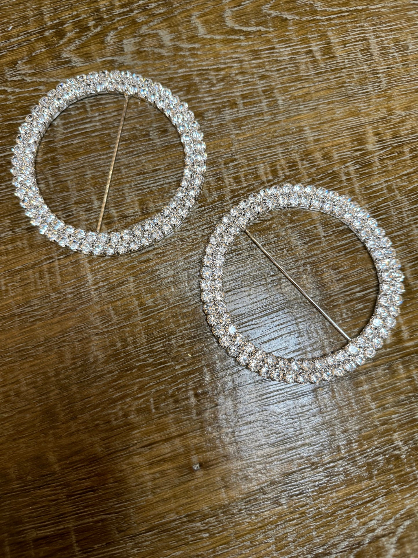 X-Large Rhinestone Buckle, Oversized Diamanté Buckle, Silver Diamanté Buckle, 4” Buckle, 10cm Round, Slider Buckle, Belt Buckle