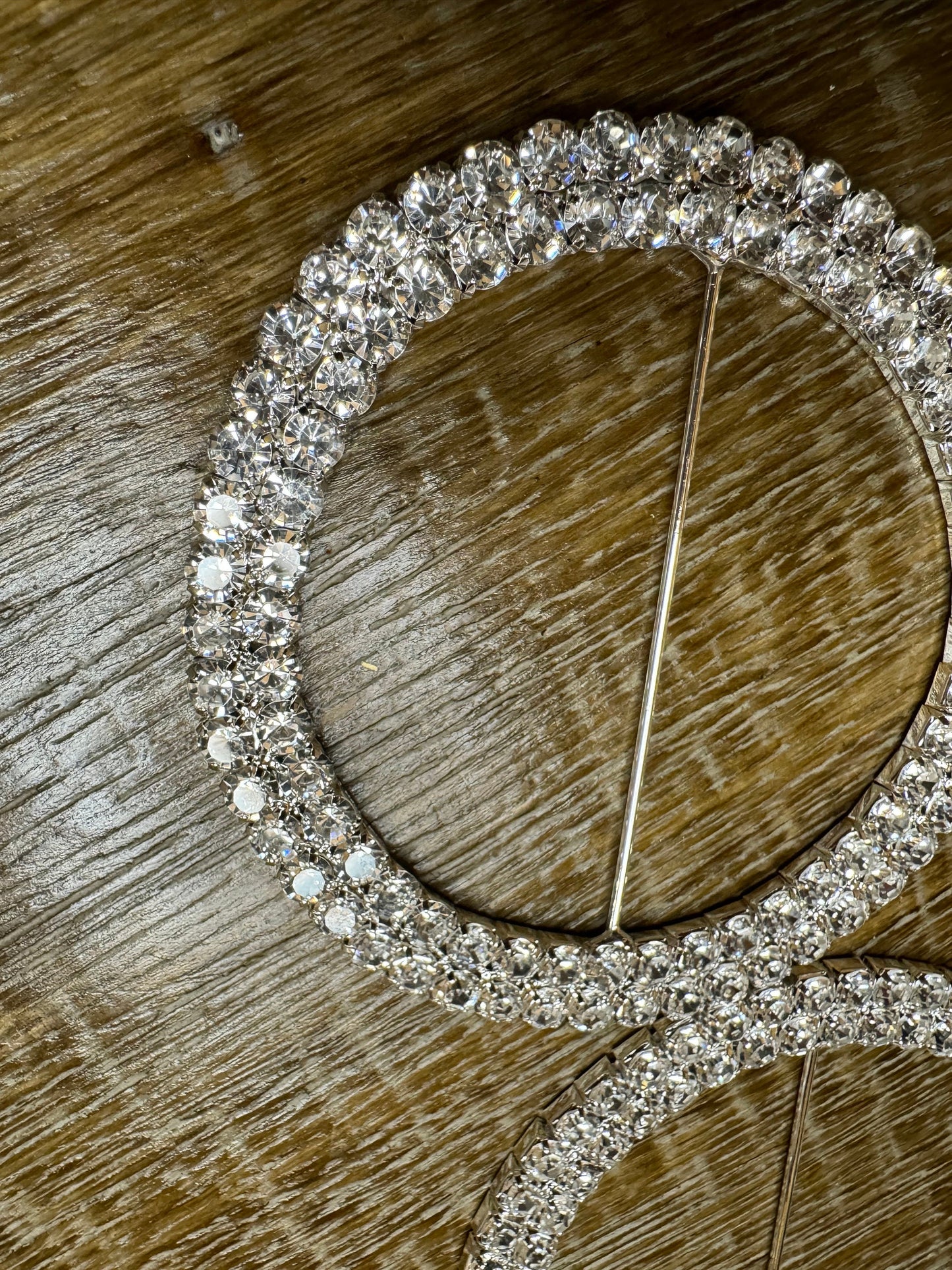 X-Large Rhinestone Buckle, Oversized Diamanté Buckle, Silver Diamanté Buckle, 4” Buckle, 10cm Round, Slider Buckle, Belt Buckle