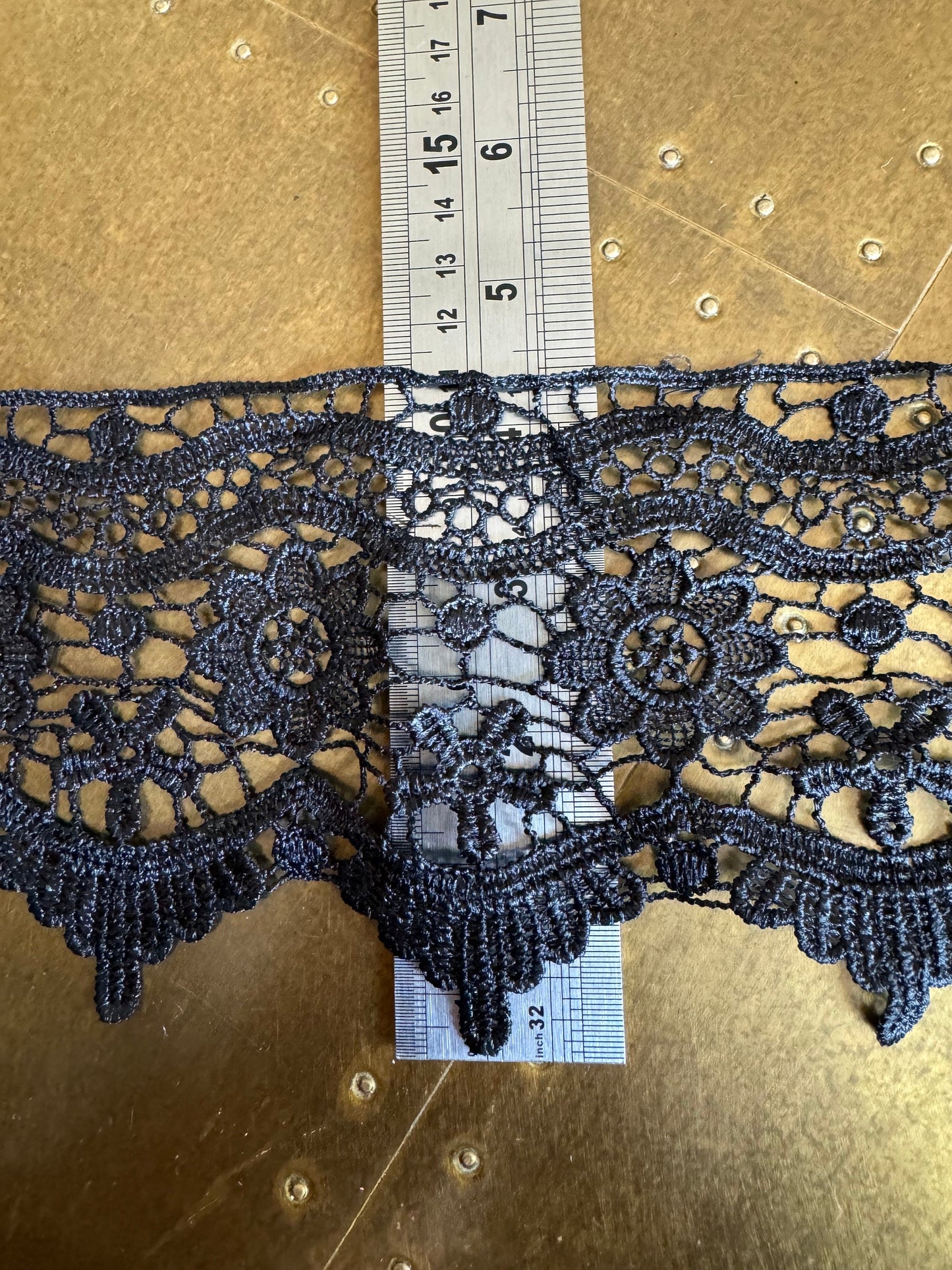 3.5” Wide Column Lace Trim, Black, Lace, Soft Lace, 9cm Wide, Quality Lace, Dresses, Clothing, Craft Lace, Tops, Dresses