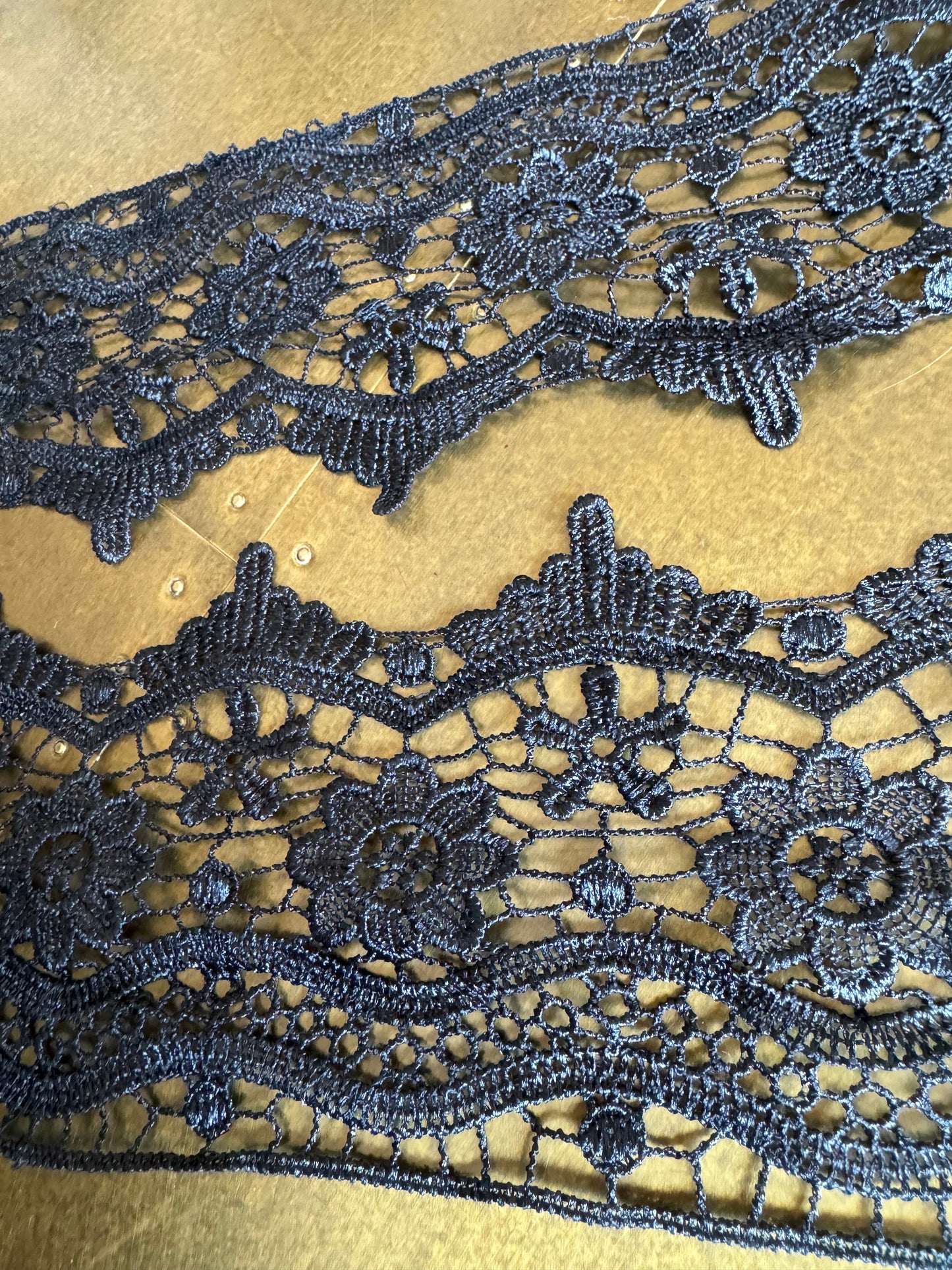 3.5” Wide Column Lace Trim, Black, Lace, Soft Lace, 9cm Wide, Quality Lace, Dresses, Clothing, Craft Lace, Tops, Dresses