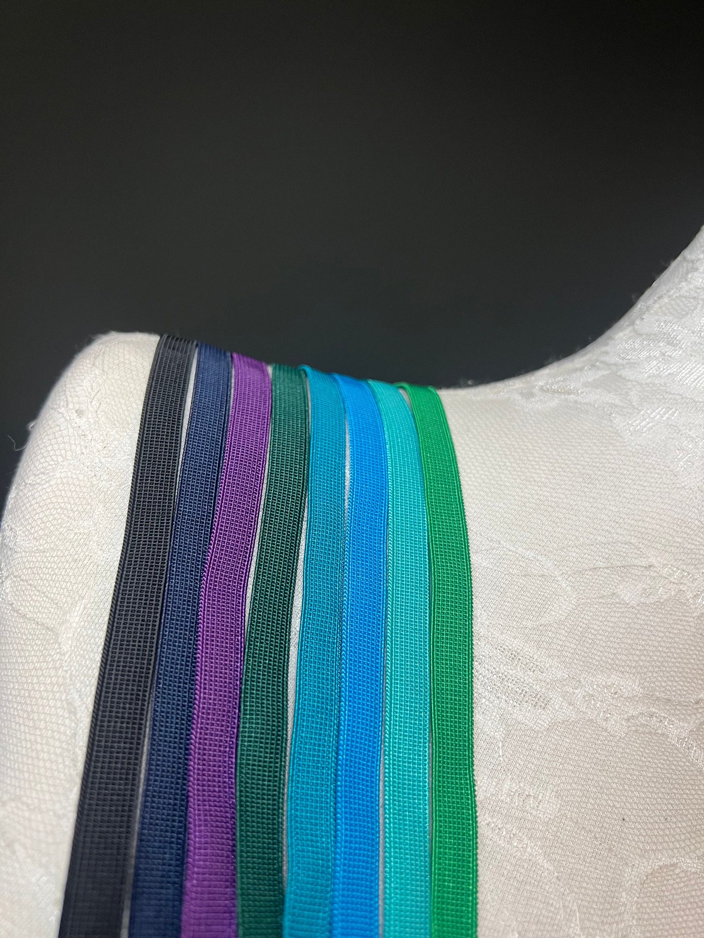Silicone Grip Elastic, 10mm Wide, 16 Colours