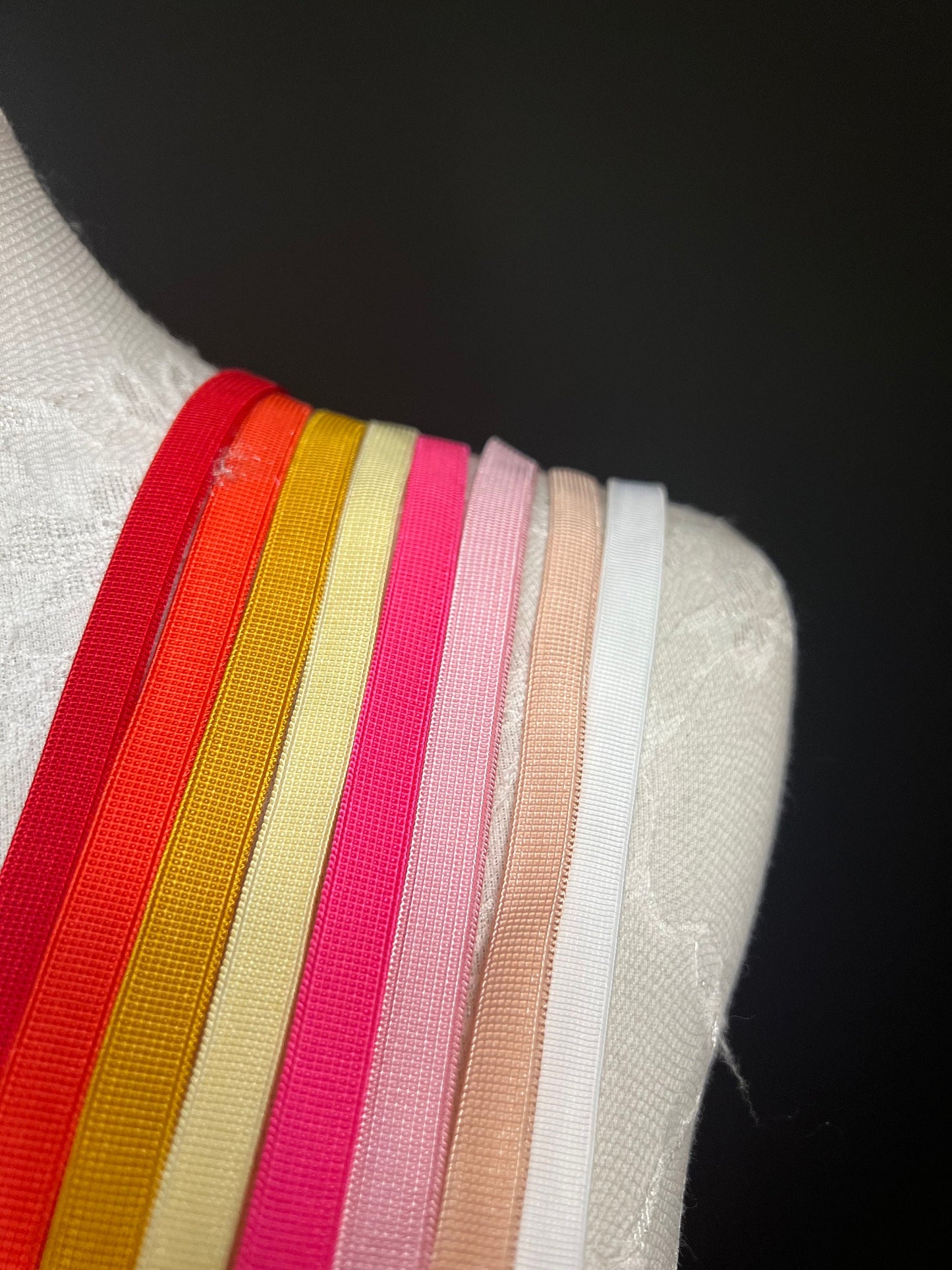 Silicone Grip Elastic, 10mm Wide, 16 Colours