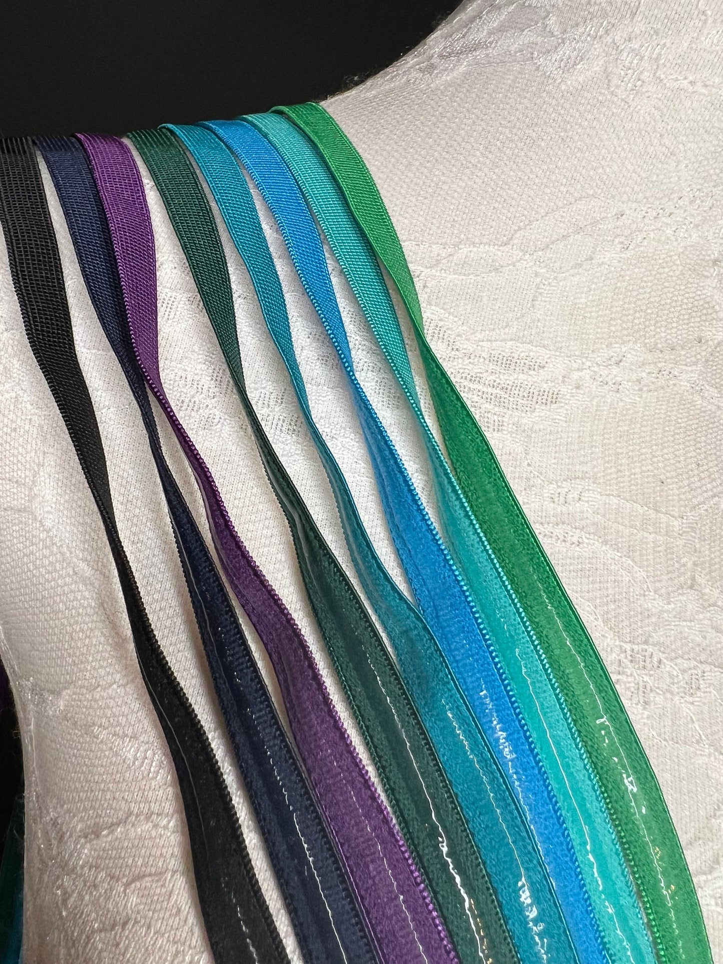 Silicone Grip Elastic, 10mm Wide, 16 Colours
