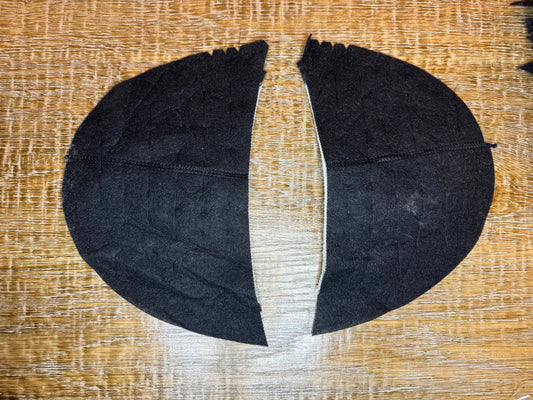 Pair shoulder pads for high fashion look, shaped for tailored jackets, padding, couture, tailoring, epaulette, vintage, 6”x10”