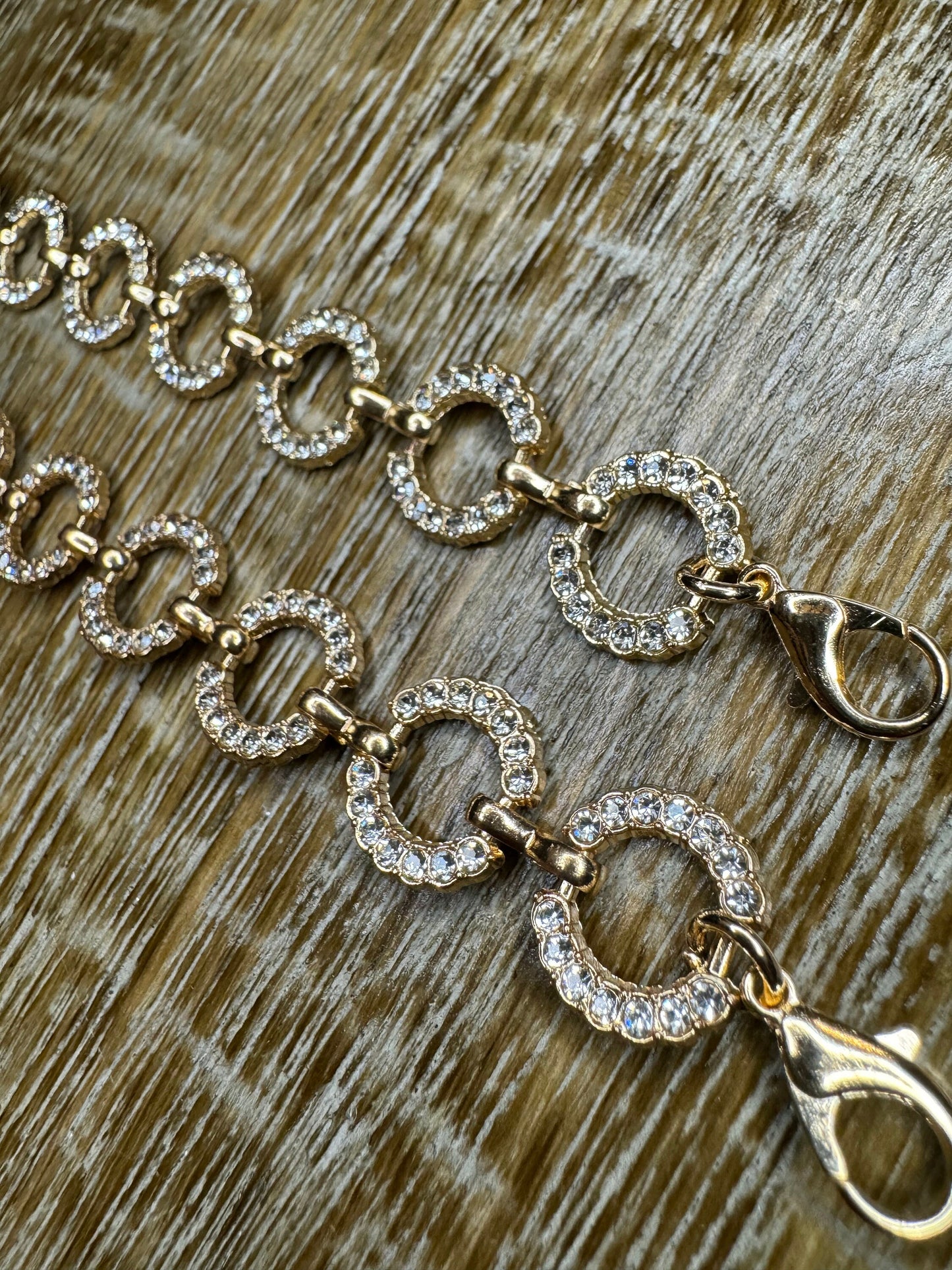Diamanté Rhinestone Bridal Straps, 14mm, Silver or Gold (2pcs)