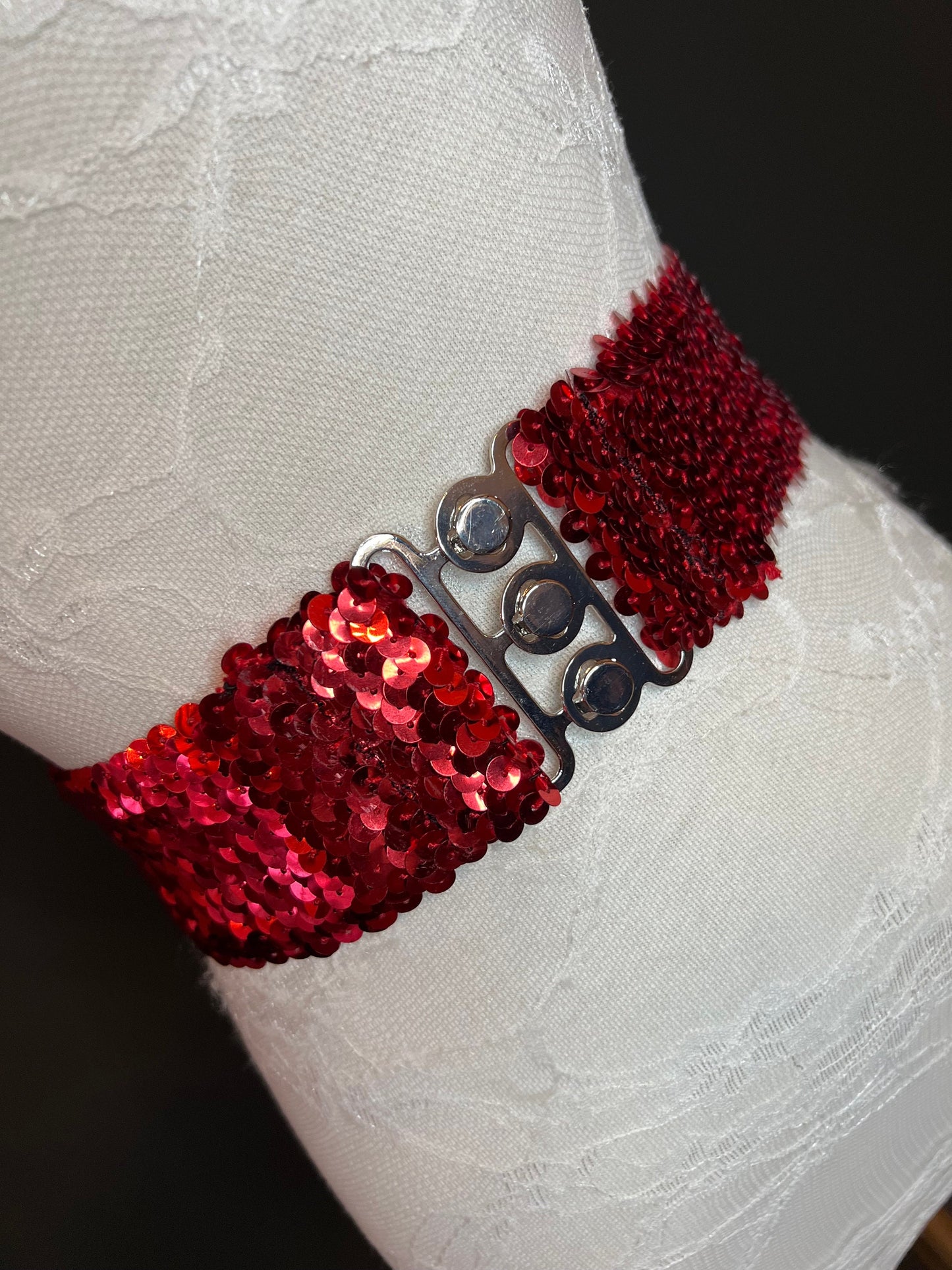 X-long 2” Wide Sequin Stretch Belt - Waist Sizes 18-60 inch, 9 Colours, Hand crafted, FAN Design, Partywear, Fashion Belt, Sequins Belt
