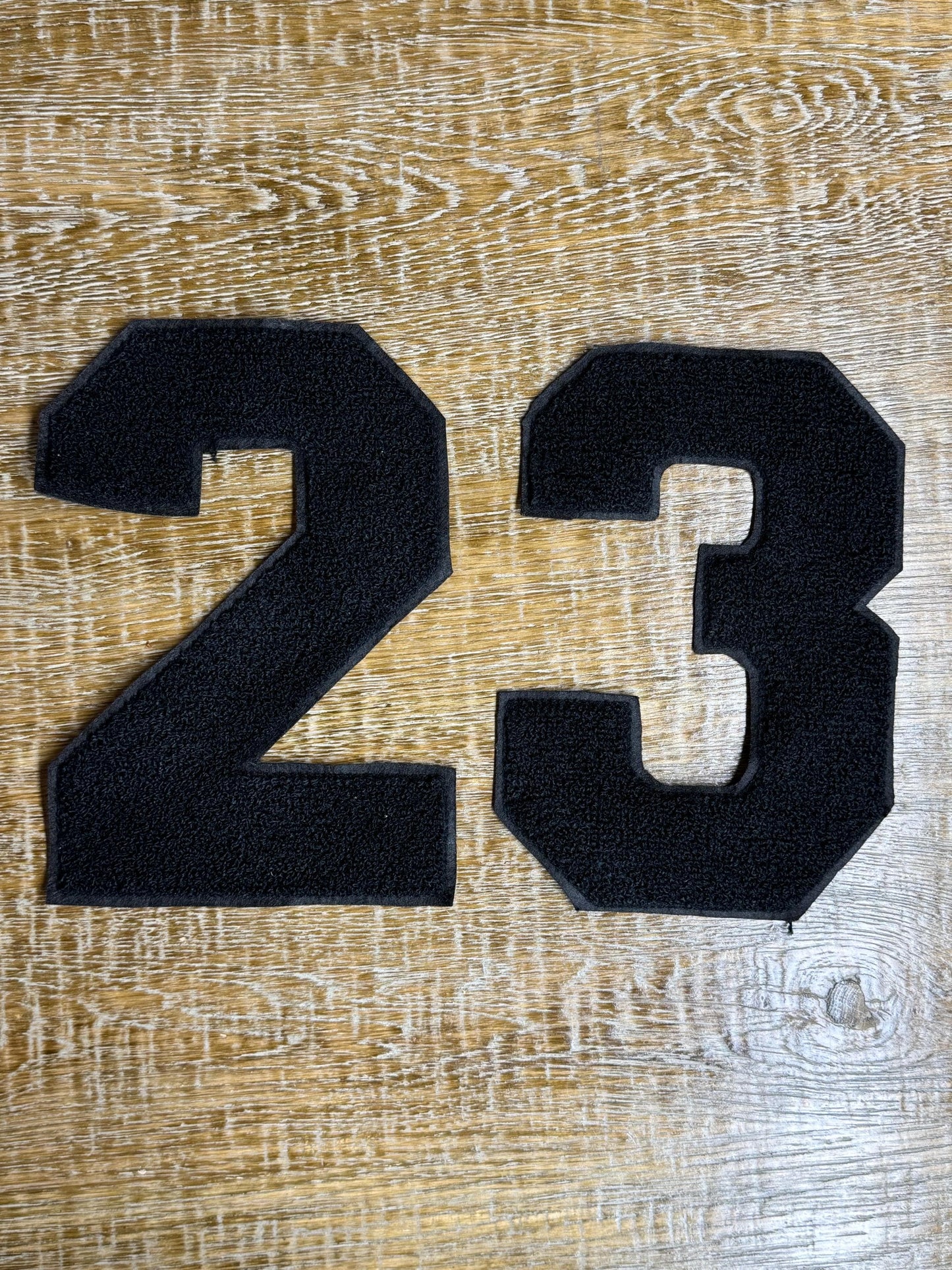 Badges, 2, 3, Numbers 2, 3, Sew on Badges, Black Large Appliqués, Sports, Jumpers, Bags, Tops, Easy Sew on, Glue on
