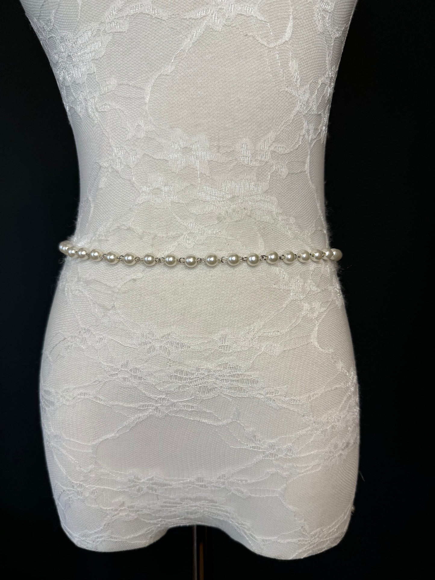 Pearl Belt, Full Length Pearl Belt, UK sizes 18”-70” Plus Sizes, Cream Pearl Belt, Swimwear, Dresses, Top, Accessory, Fashion, FAN Design