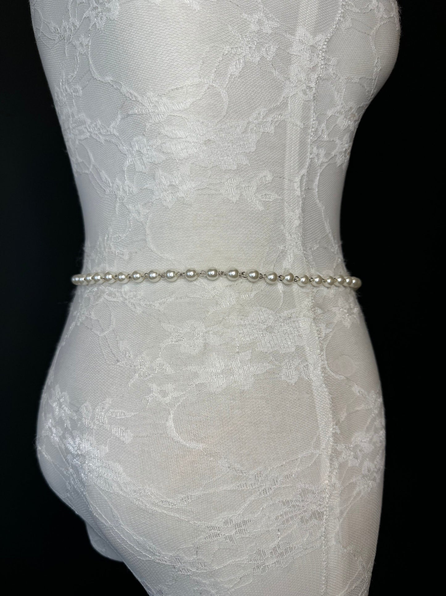 Pearl Belt, Full Length Pearl Belt, UK sizes 18”-70” Plus Sizes, Cream Pearl Belt, Swimwear, Dresses, Top, Accessory, Fashion, FAN Design